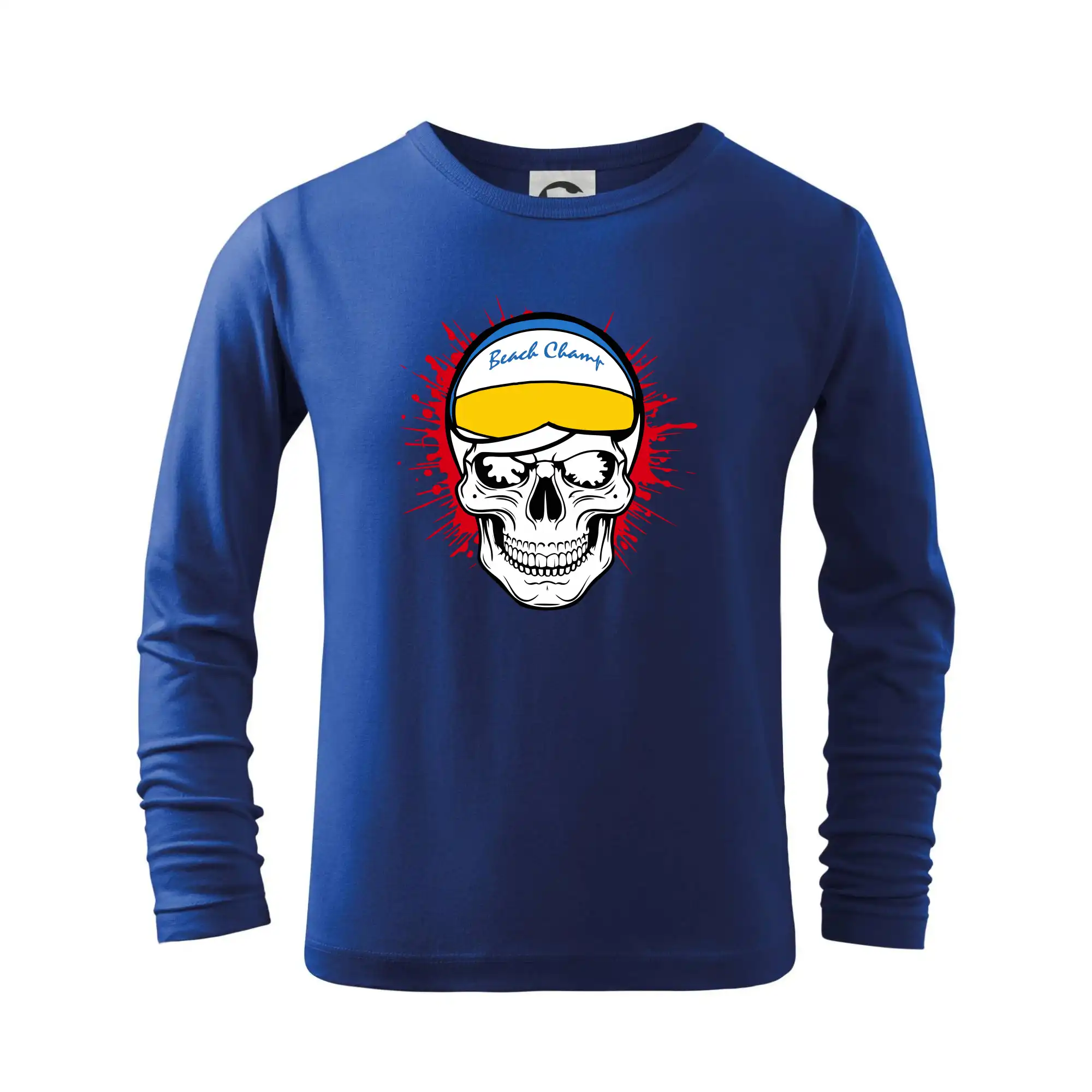 Trička na volejbal - Beach volejbal lebka - Tričko detské Long Sleeve