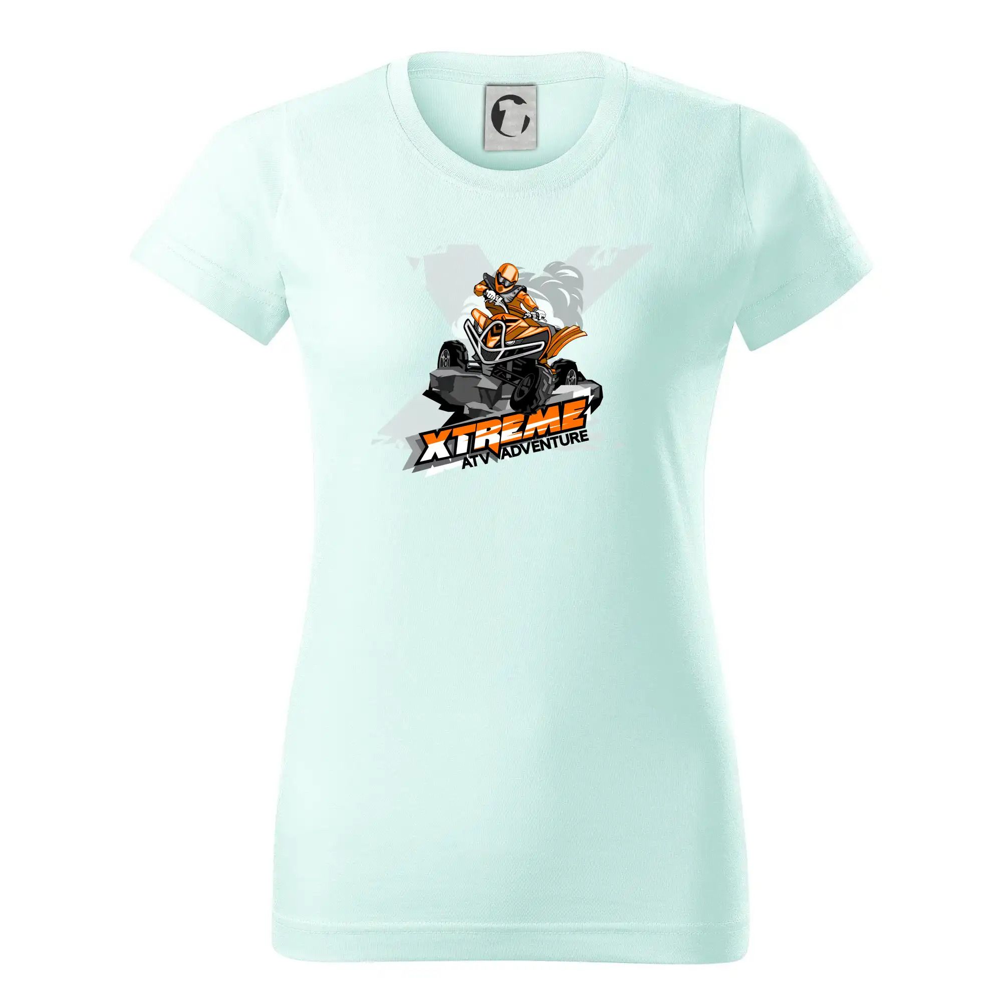 Tričko s štvorkolkou - ATV štvorkolka Xtreme oranžová - Dámske tričko basic - ľahko voľnejšie a dlhšie