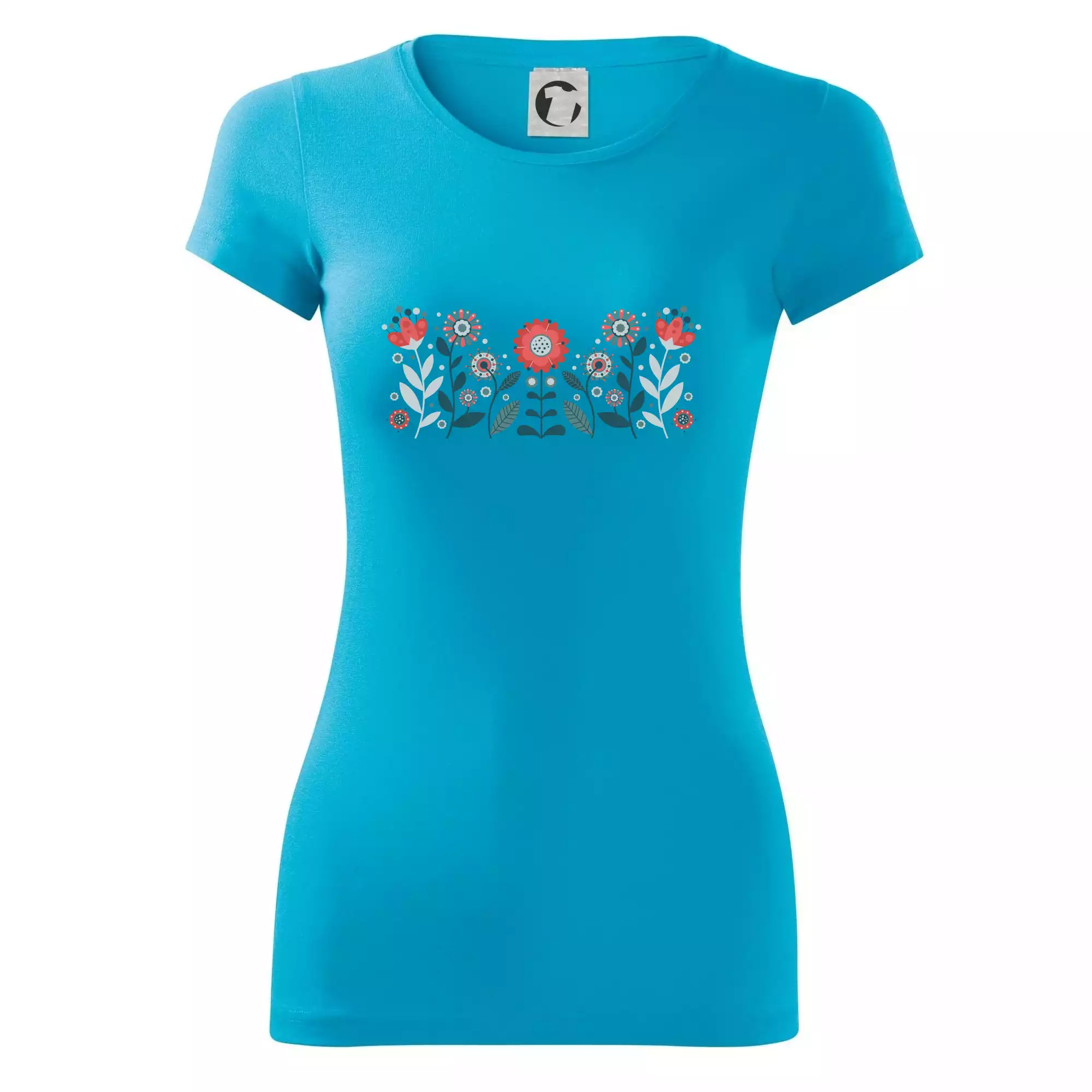 Folklor - květiny v řadě