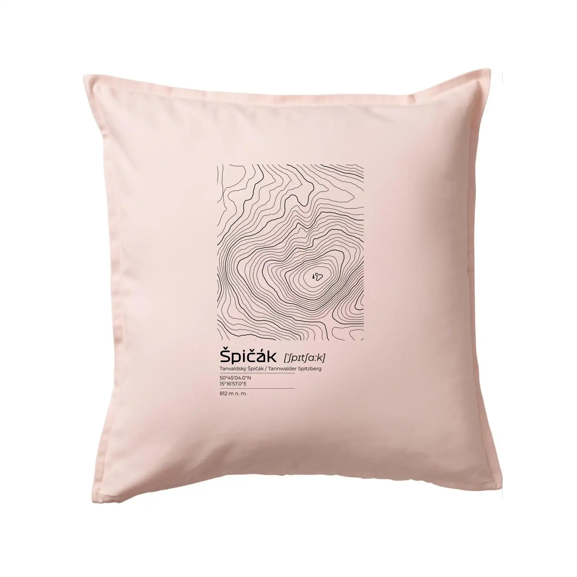 Špičák - vrstevnice v obdélníku