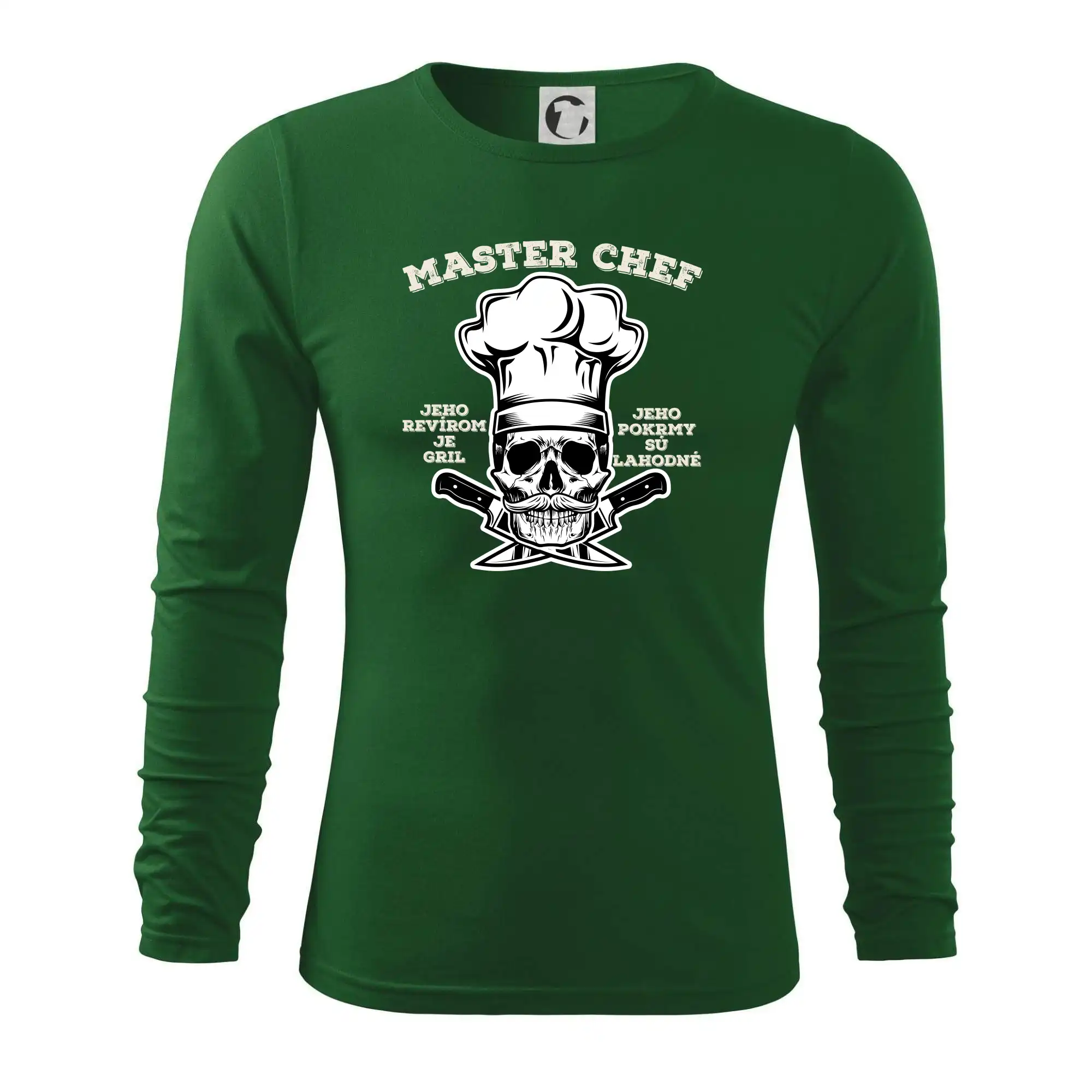 Tričká a zástery na grilovanie - Master chef revír SK - Tričko s dlhým rukávom FIT-T long sleeve