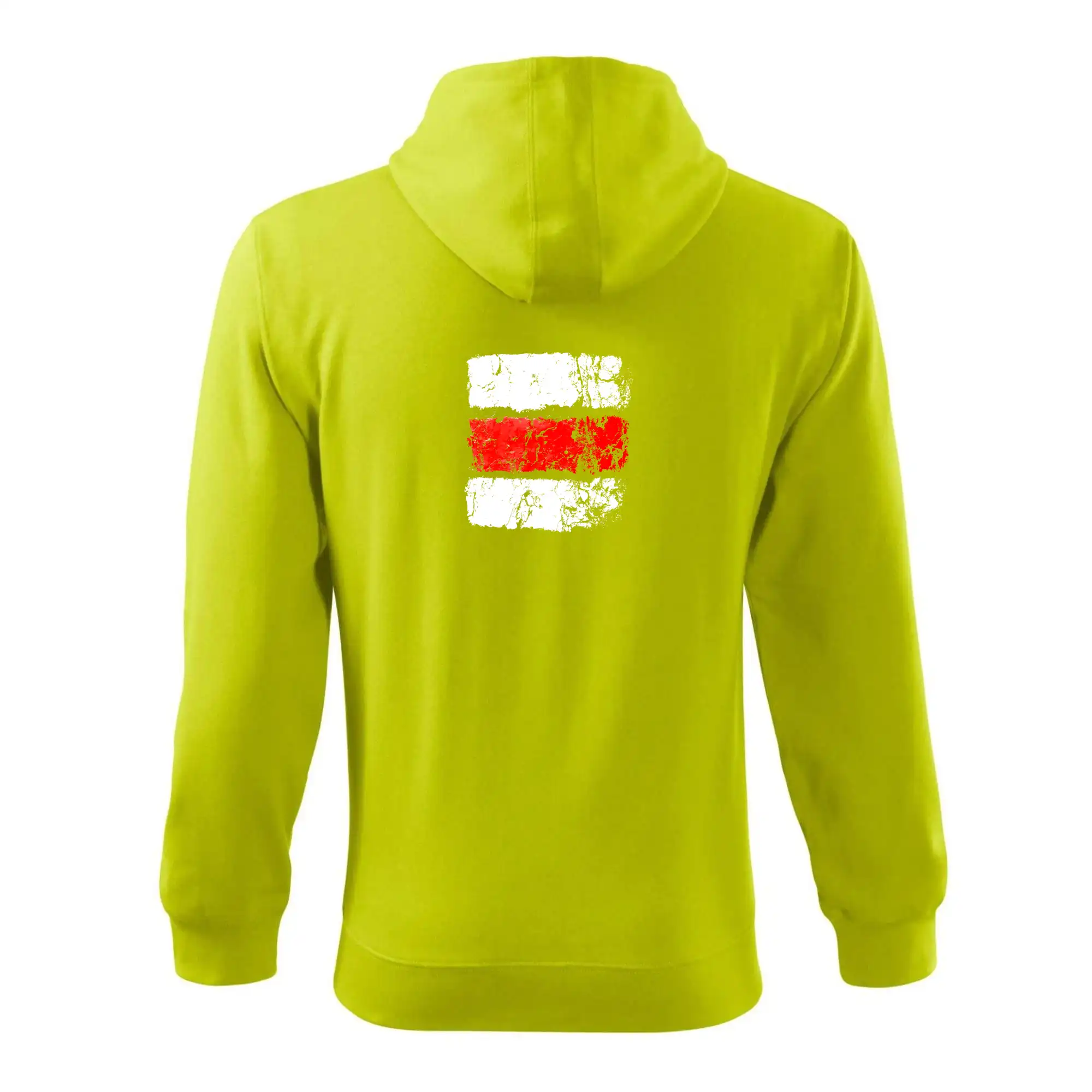 Trička pre cestovateľov - Turistická značka - červená - Mikina s kapucňou na zips trendy zipper
