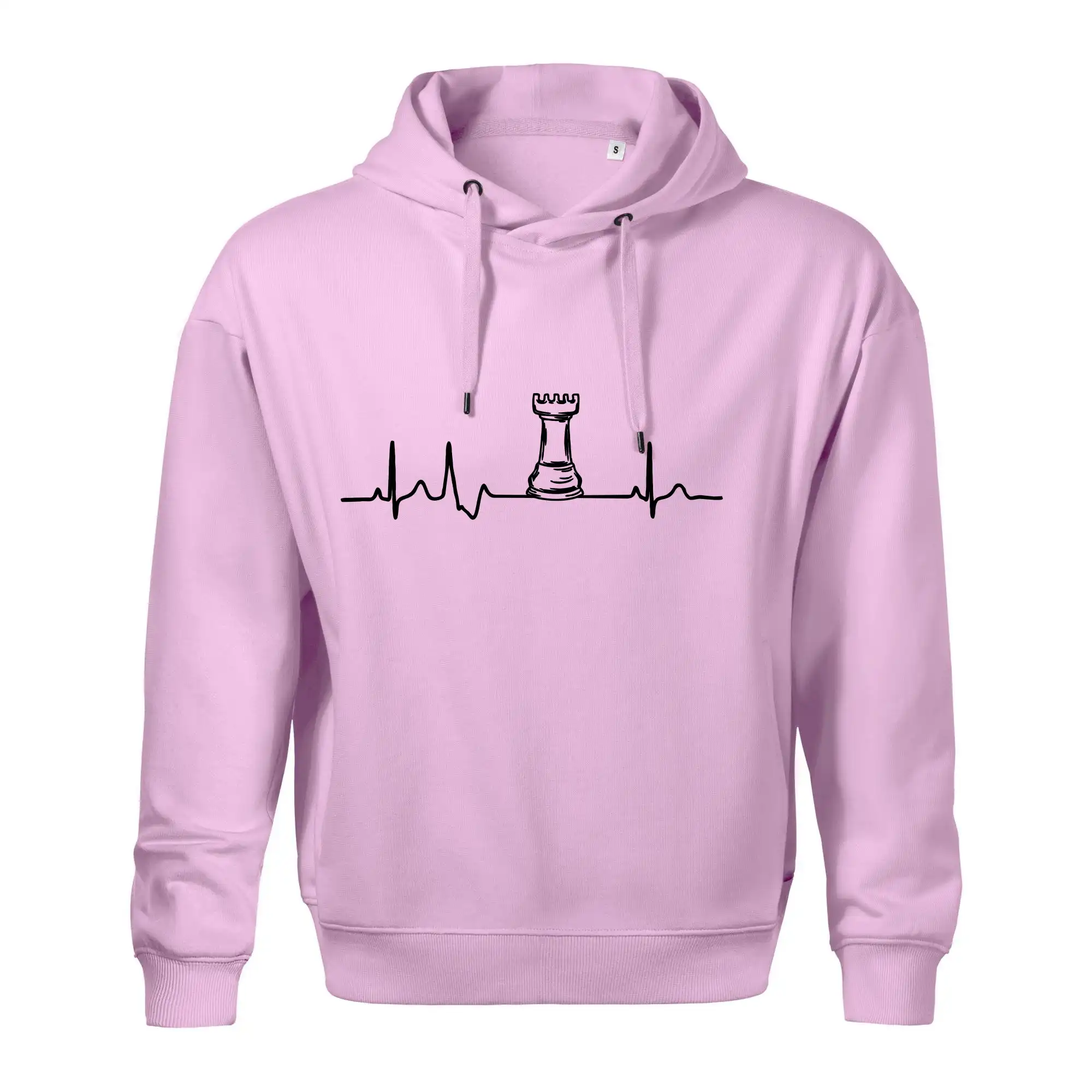 Tričká a mikiny so spoločenskými hrami  - EKG Šachové figúrky - Veža - Oversized mikina pánska Moon - kratšia + širšia