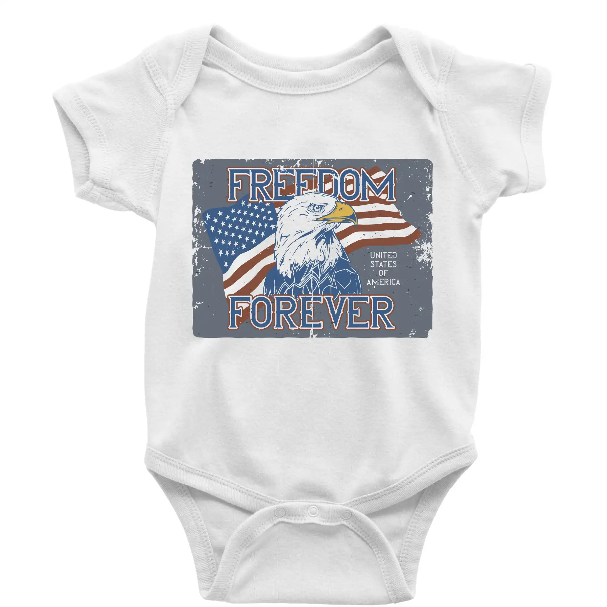Tričká USA - Freedom forever USA - Body dojčenské s krátkym rukávom