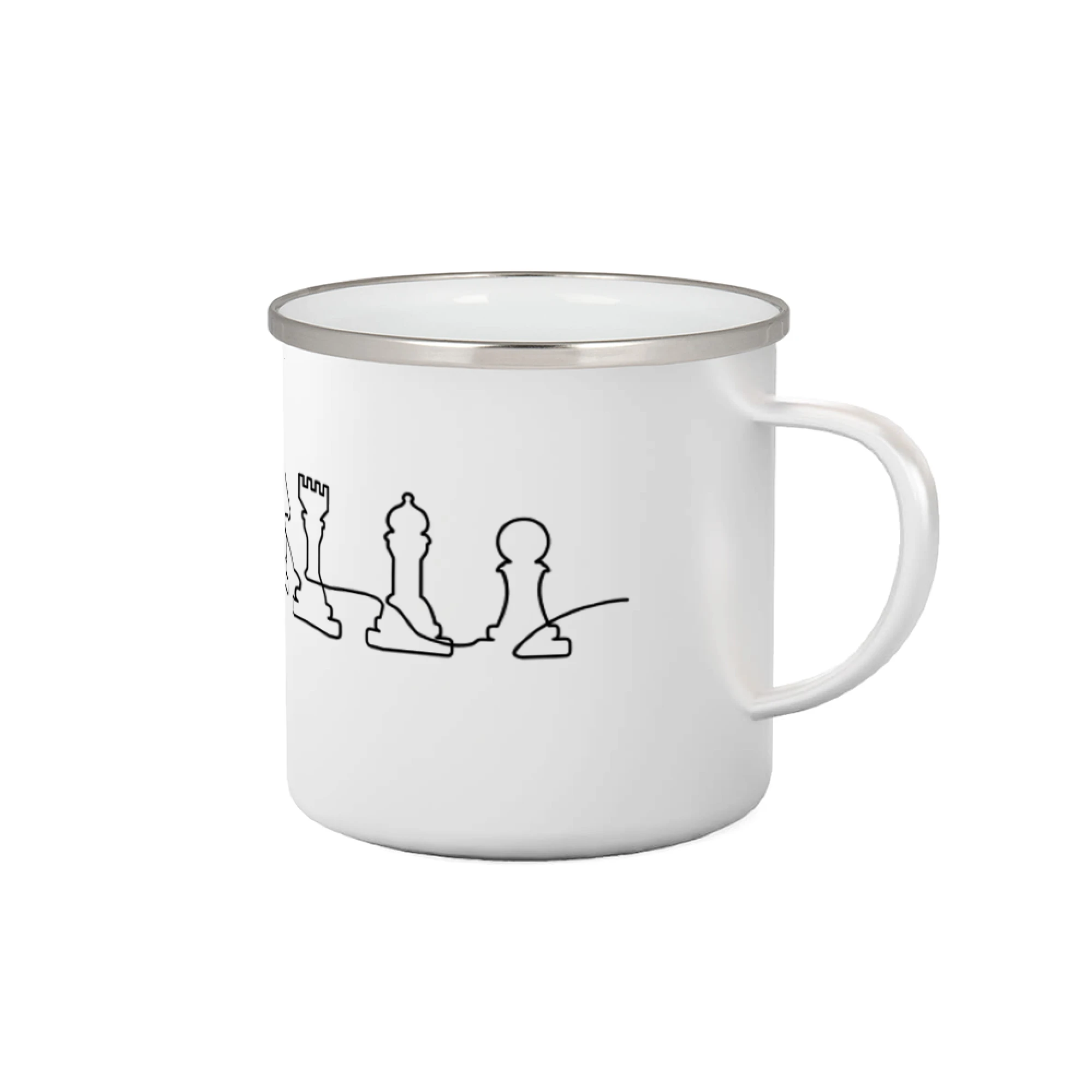 Tričká pre hráčov - Šachové figúrky v rade - obrys - Plecháčik