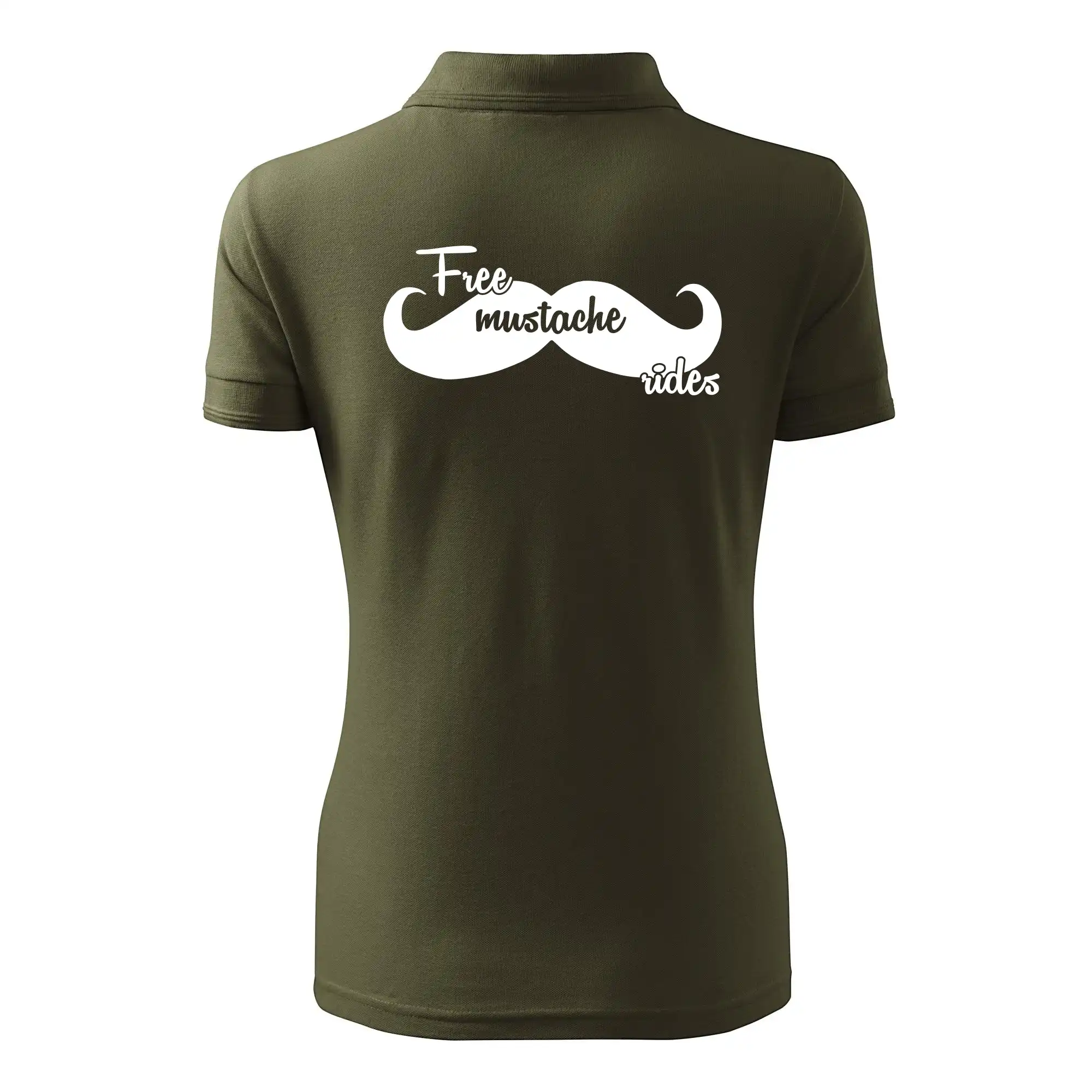 Tričká s fúzikmi - Free Mustache rides - Polokošeľa dámska Pique Polo