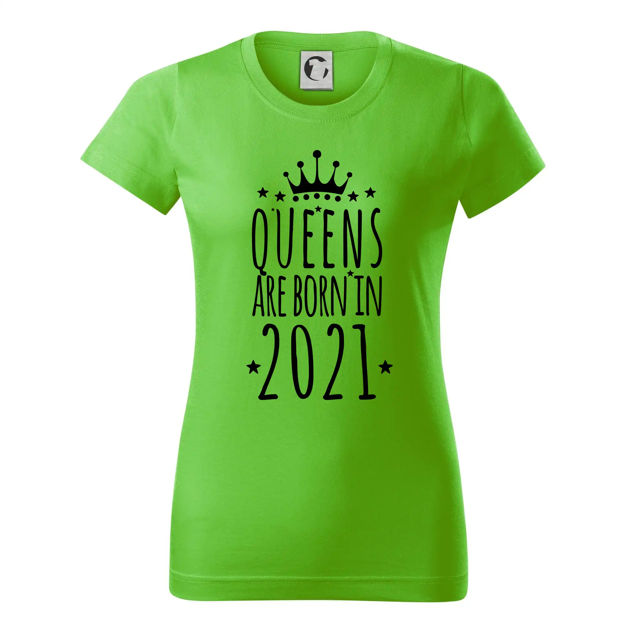 Queens are born in 2021 - Dámske tričko basic - ľahko voľnejšie a dlhšie