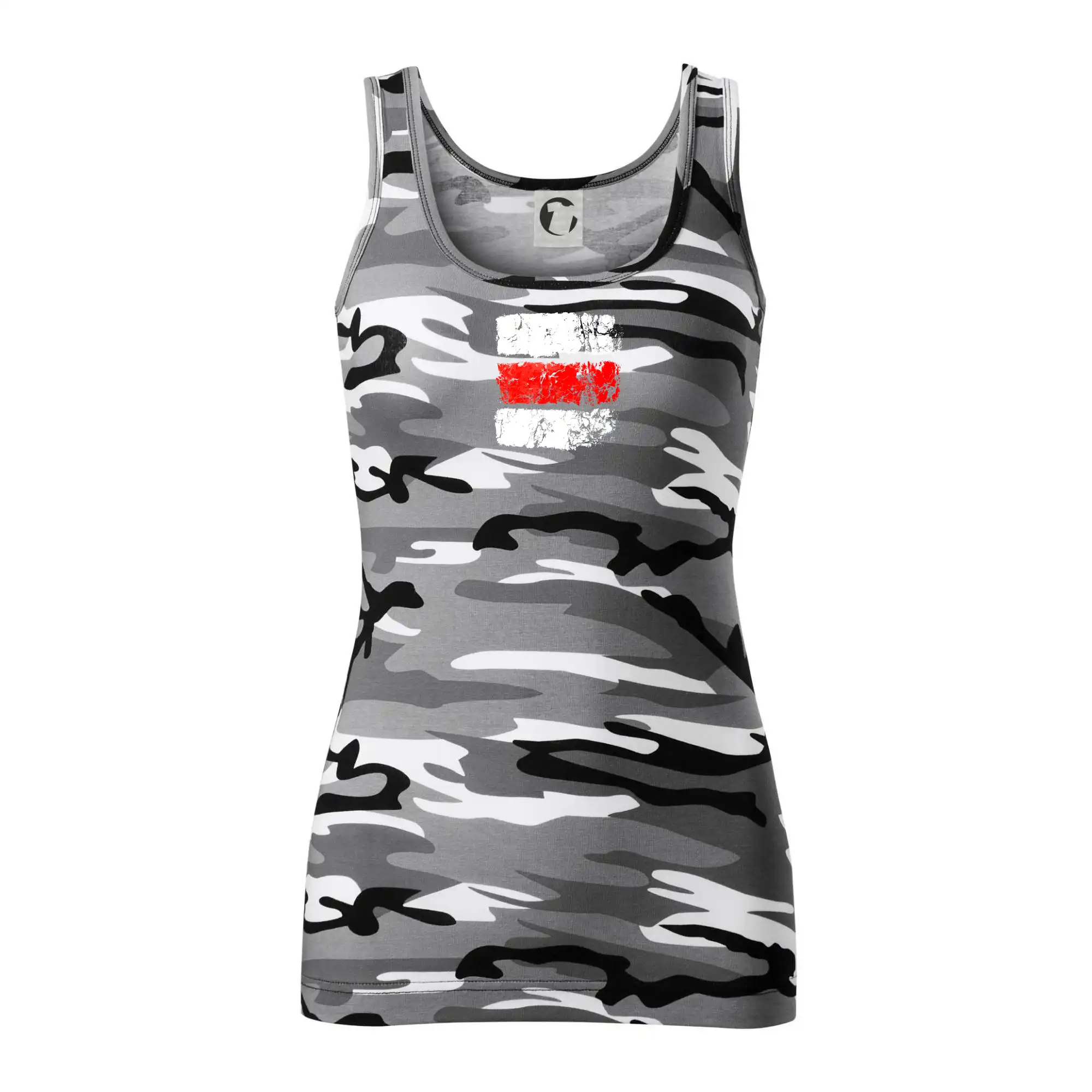 Trička pre cestovateľov - Turistická značka - červená - Maskáčové tielko