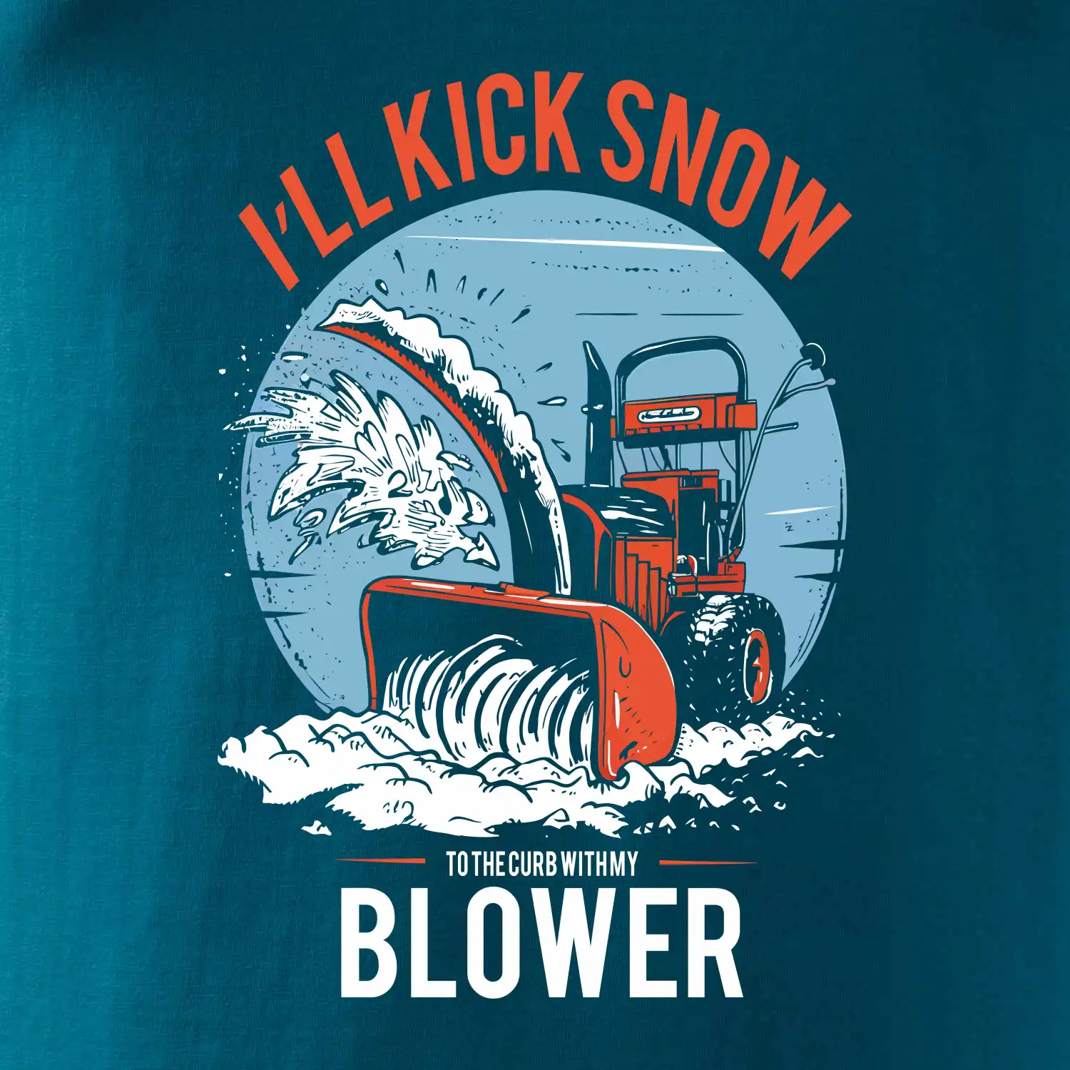 Kick snow blower