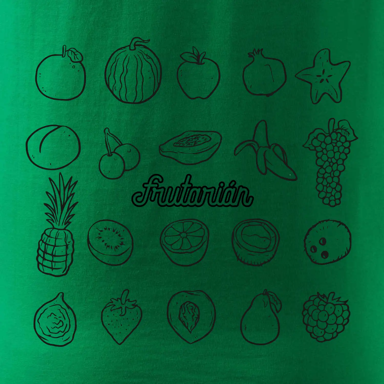 Frutarián ovoce ve čtverci