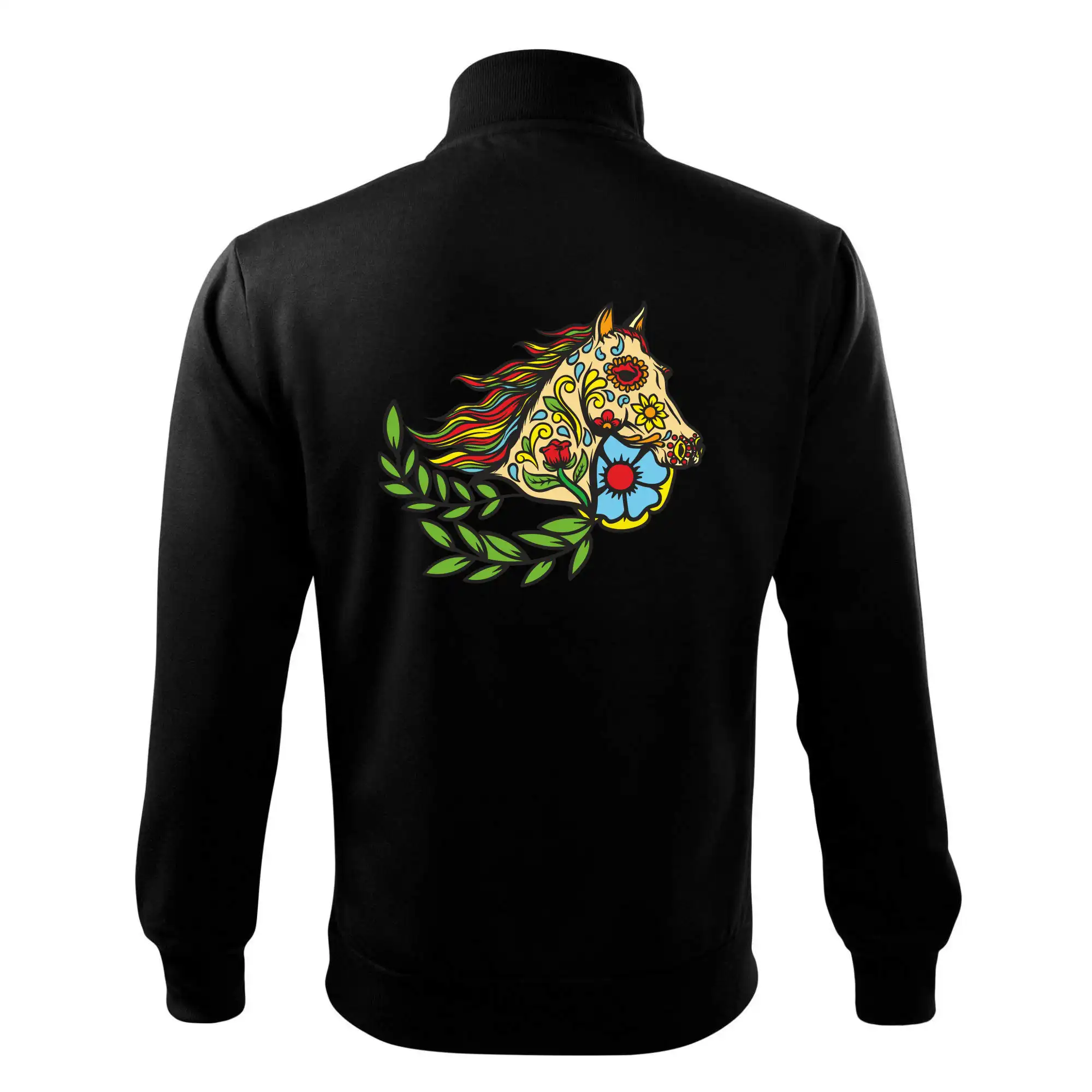 Kůň barevný s listy