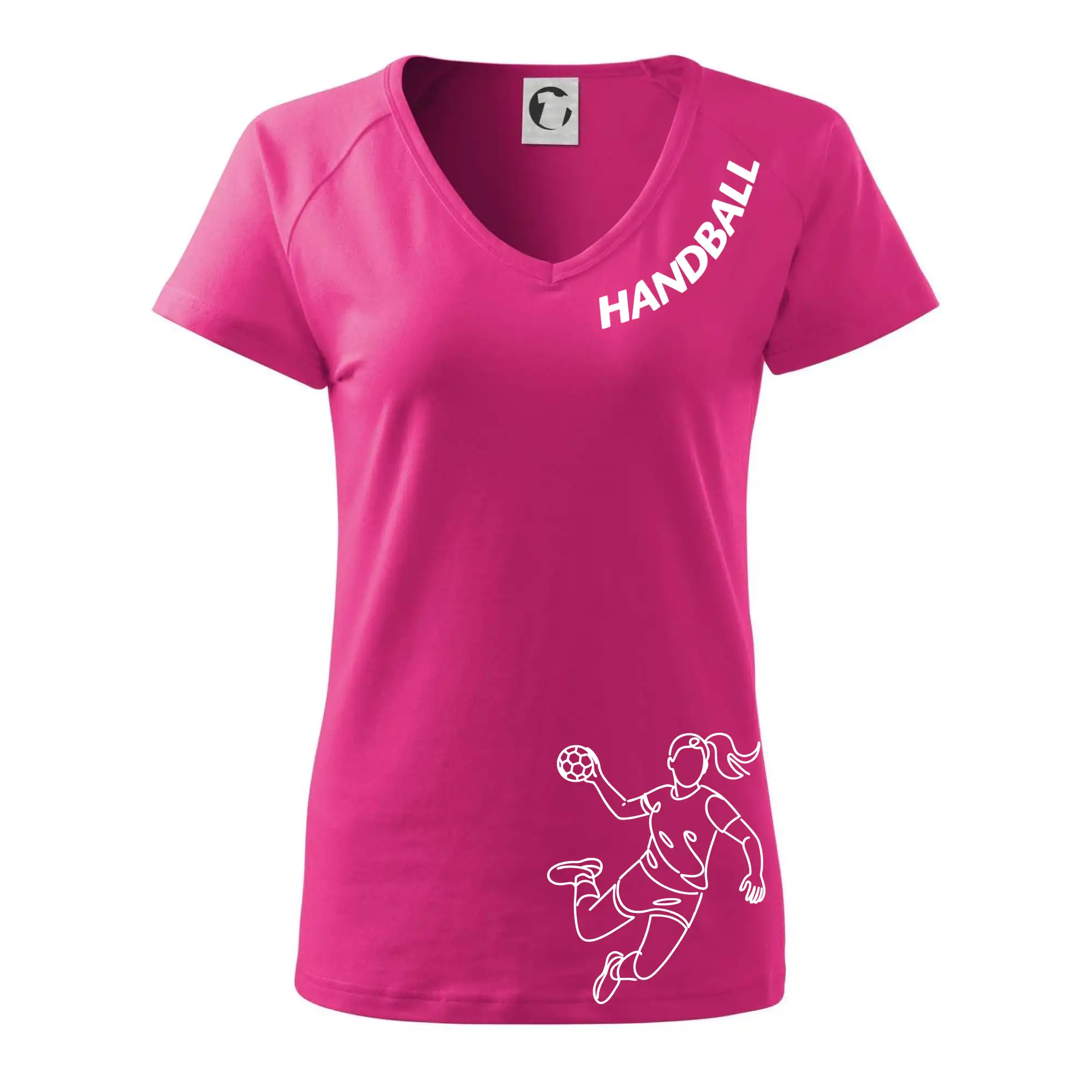 Handball nápis šikmo  - holka