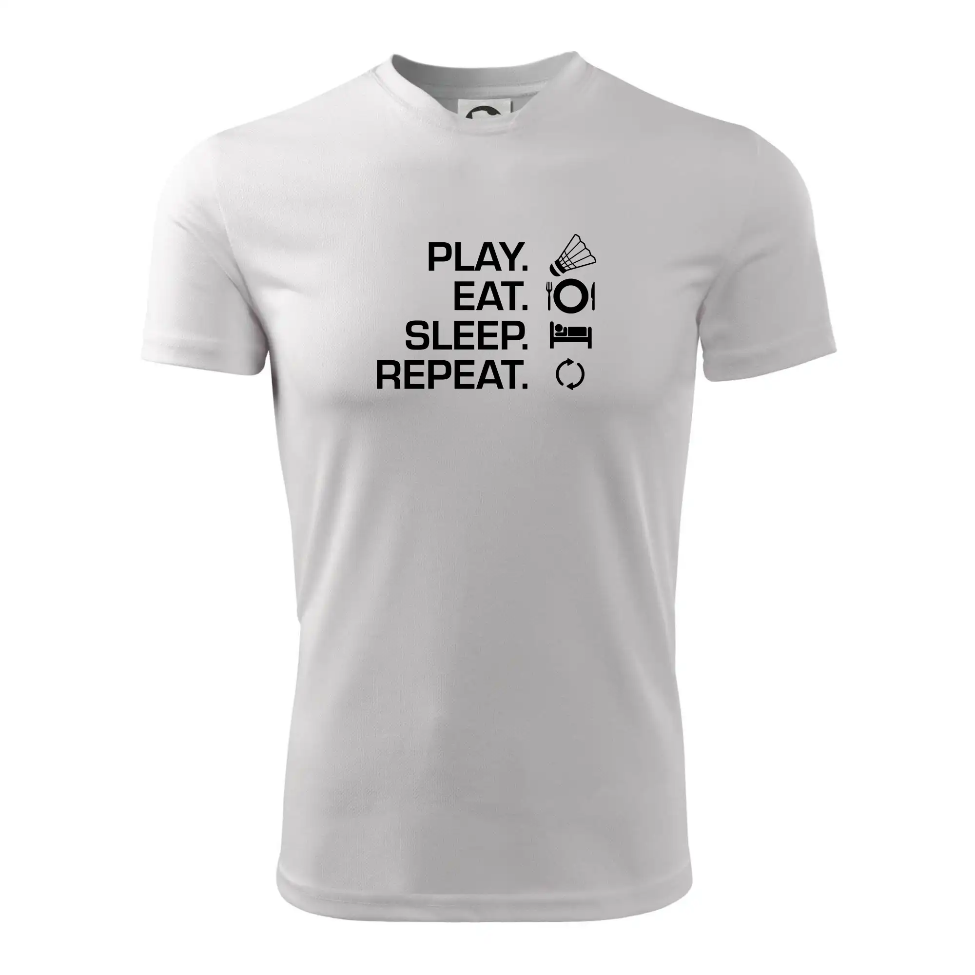 Tričká na bedminton - Play Eat Sleep Repeat badminton - Pánske tričko Fantasy športové