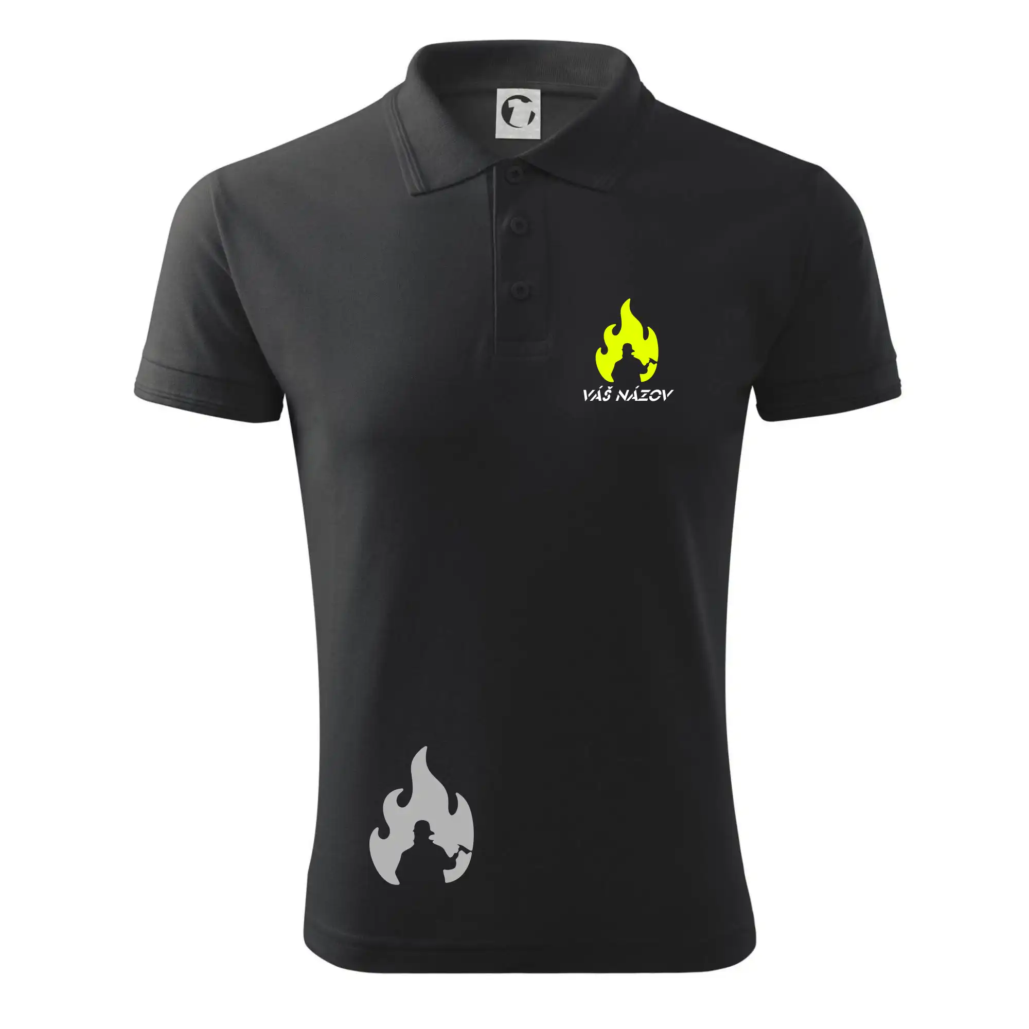 Originálne tričká pre hasičov - Hasiči - oheň - Váš názov - Polokošeľa pánska Pique Polo 203