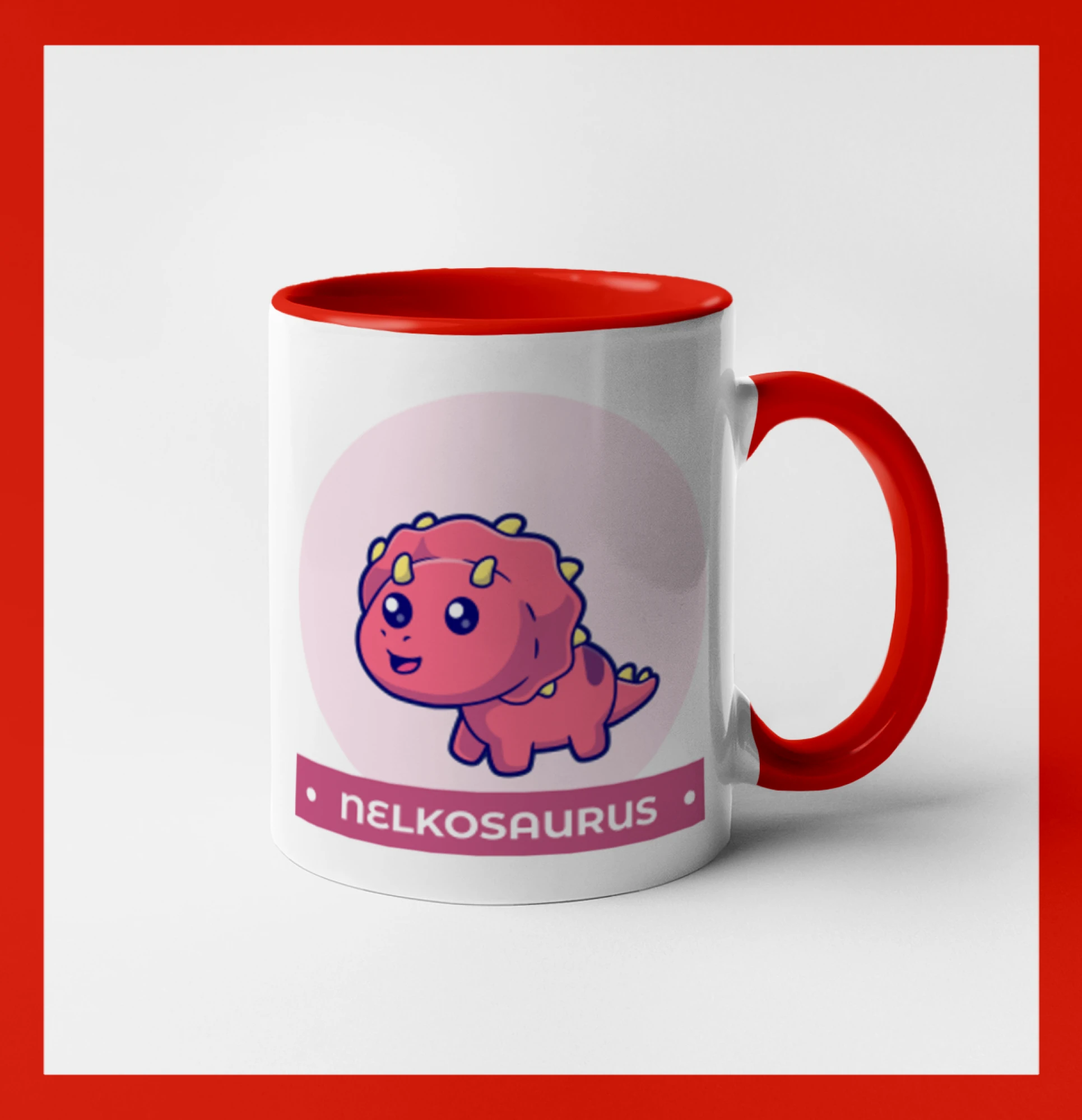 Detské tričká, mikiny a body s originálnymi potlačami | Veselé motívy pre chlapcov aj dievčatá - Dinosaurie mená - růžový dinosaurus - Hrnček 