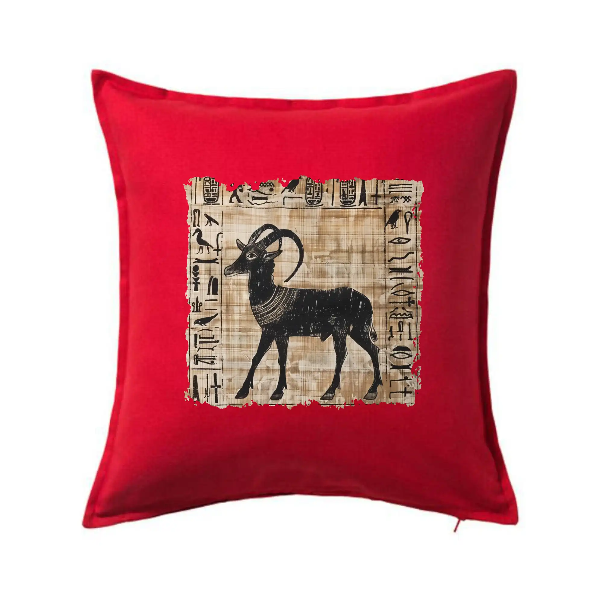 Tričká so zvieratami - Egyptské hieroglyfy koza - Vankúš 50x50