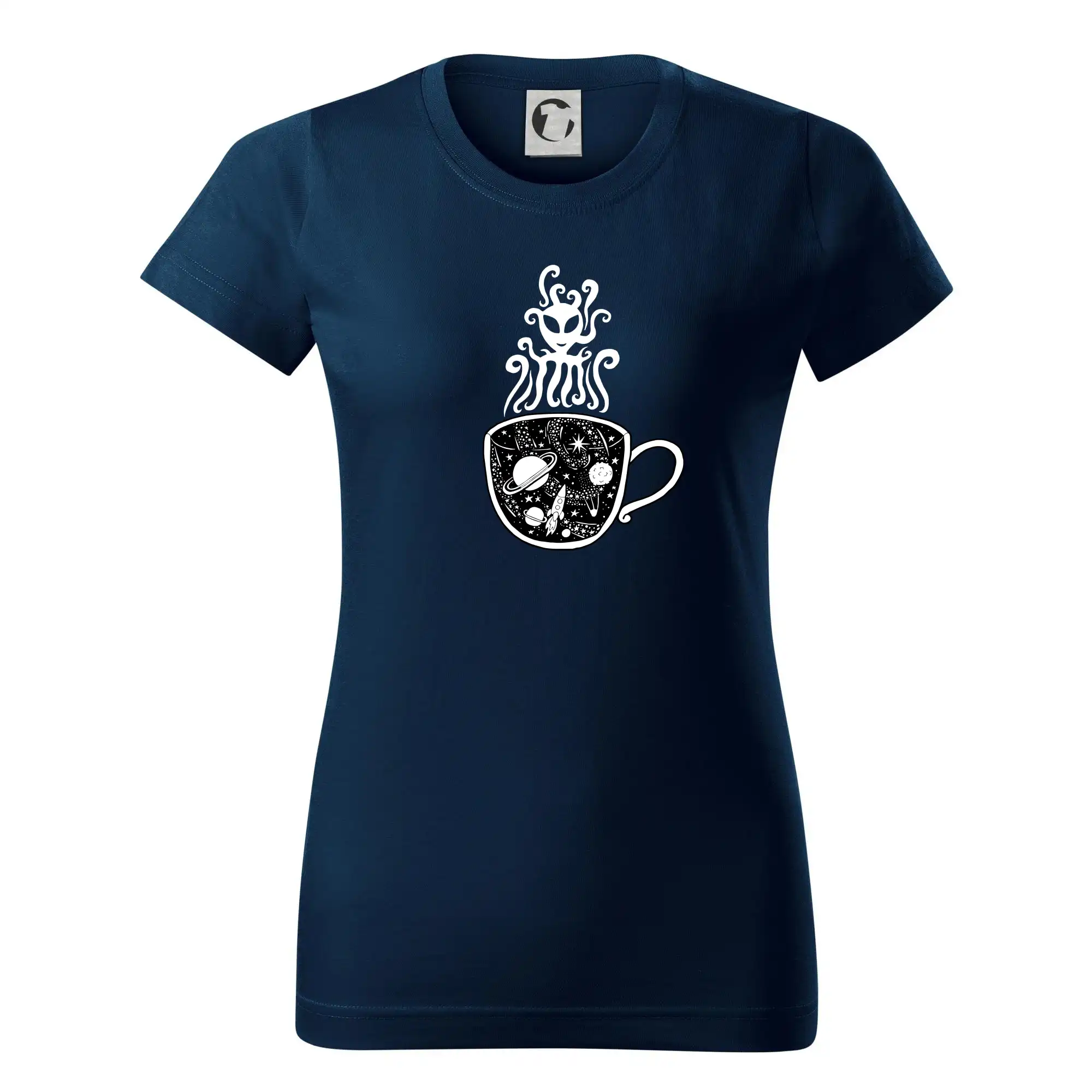 Motívy pre baristu a milovníkov kávy - Magic black coffee (Pecka design) - Dámske tričko basic - ľahko voľnejšie a dlhšie