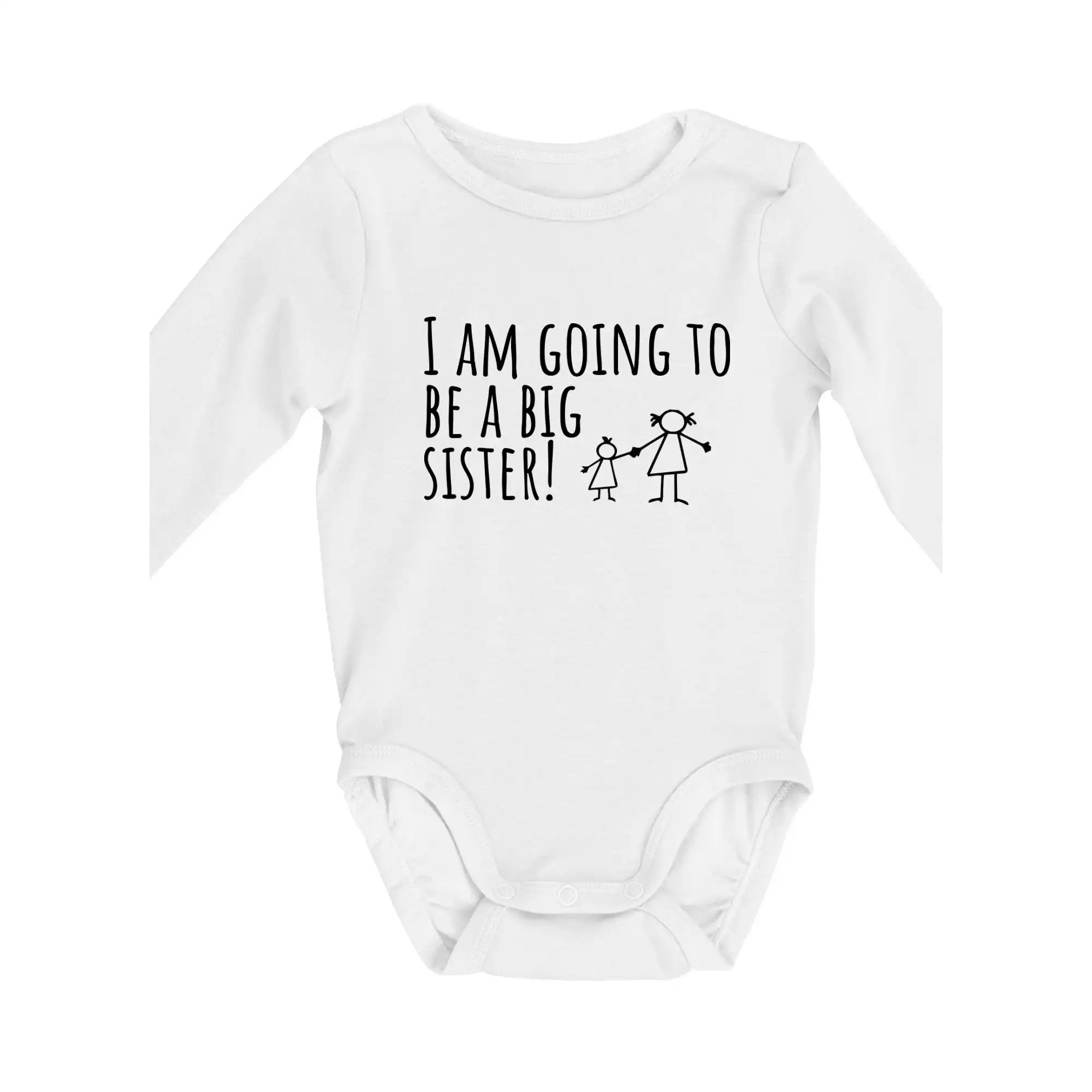 I am going to be a big sister! - Body dojčenské s dlhým rukávom