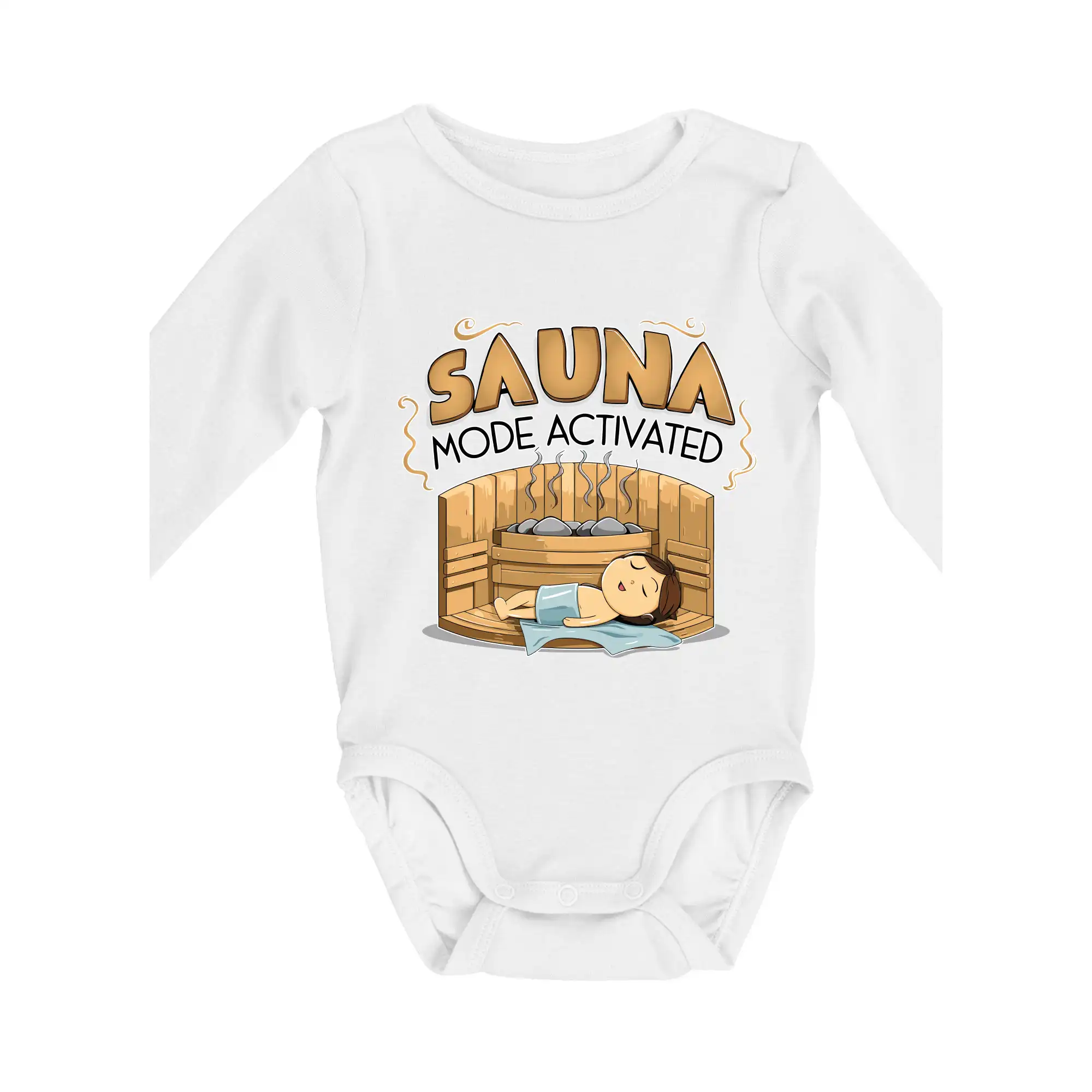 Sauna mode activated - Body dojčenské s dlhým rukávom