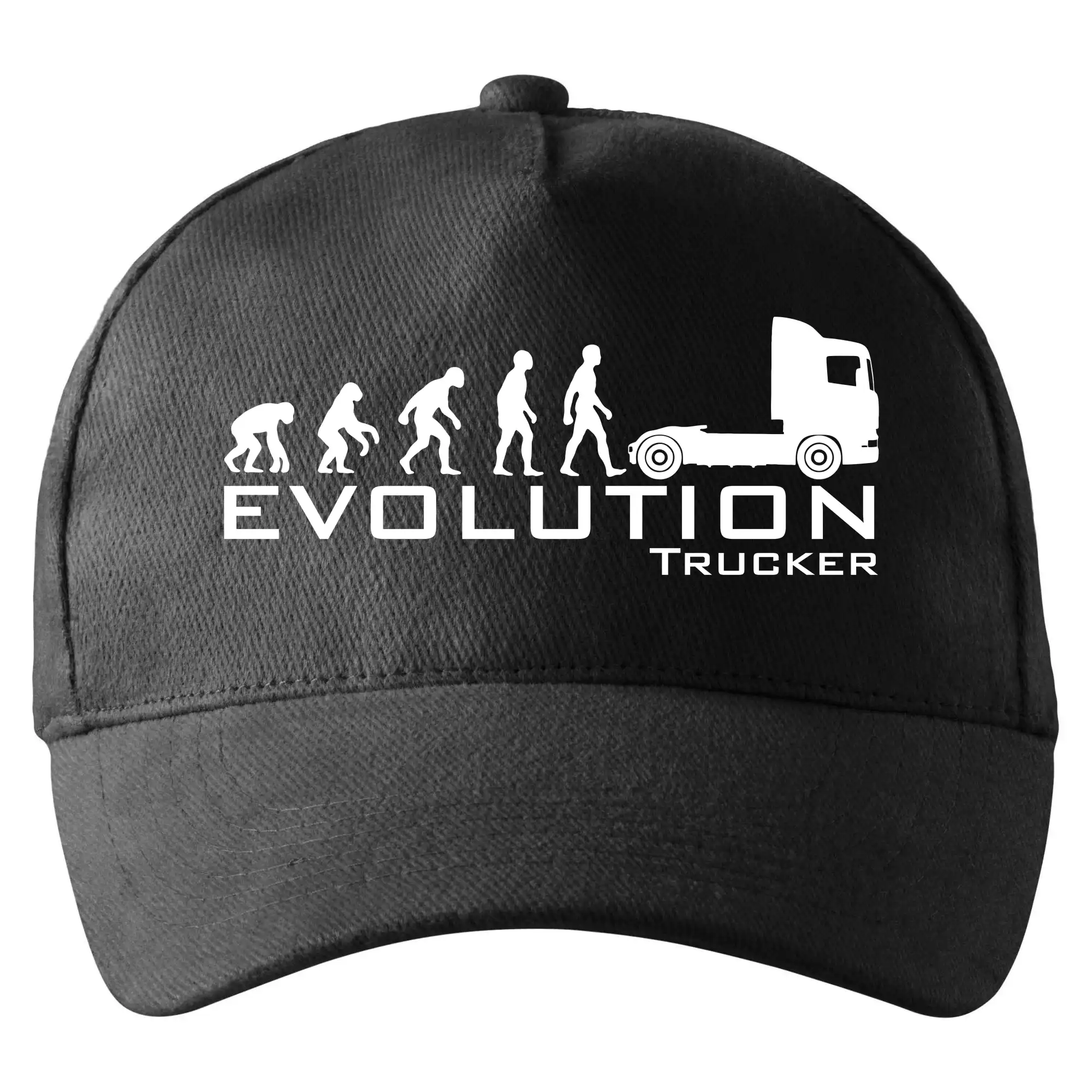 Auto tričká - Evolúcia trucker - Šiltovka so zahnutým šiltom a mosaznou sponou