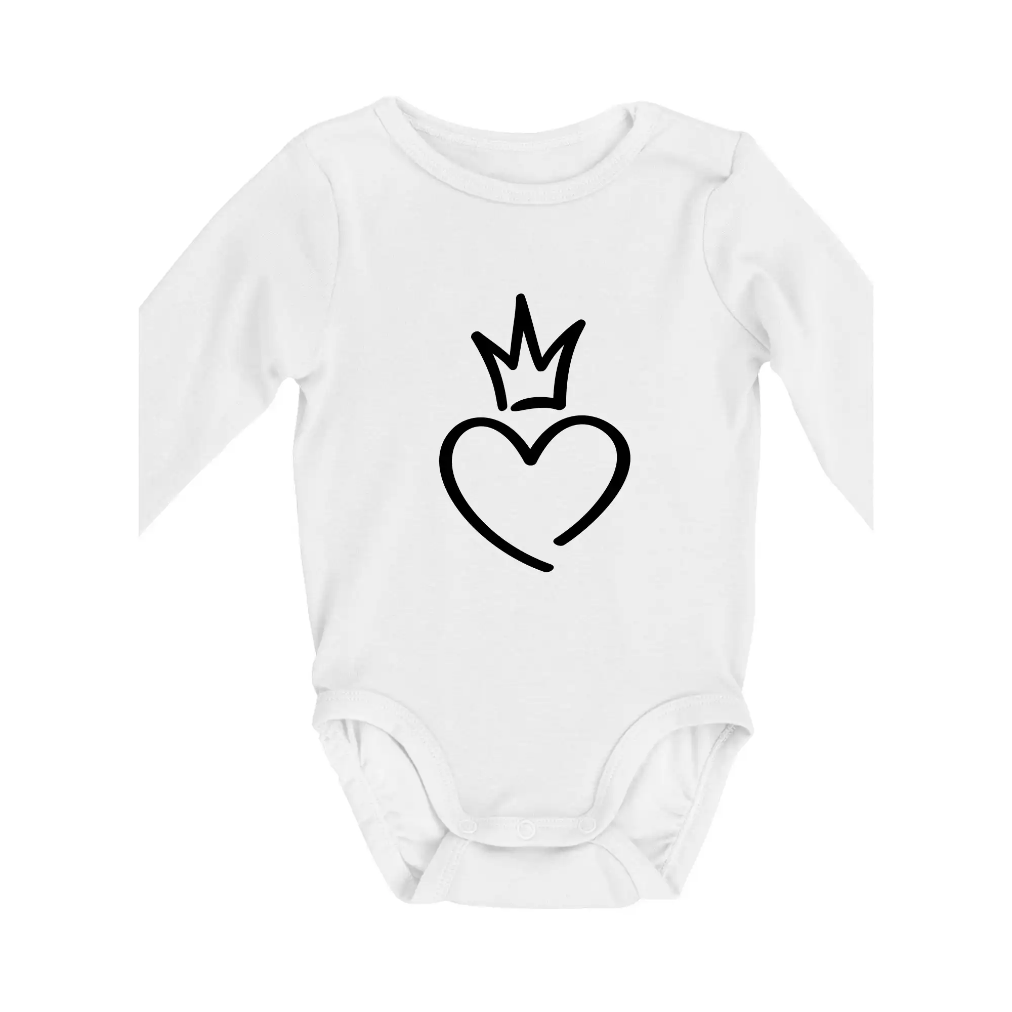 Tričká pre zamilovaných - Srdce princezná - Body dojčenské s dlhým rukávom