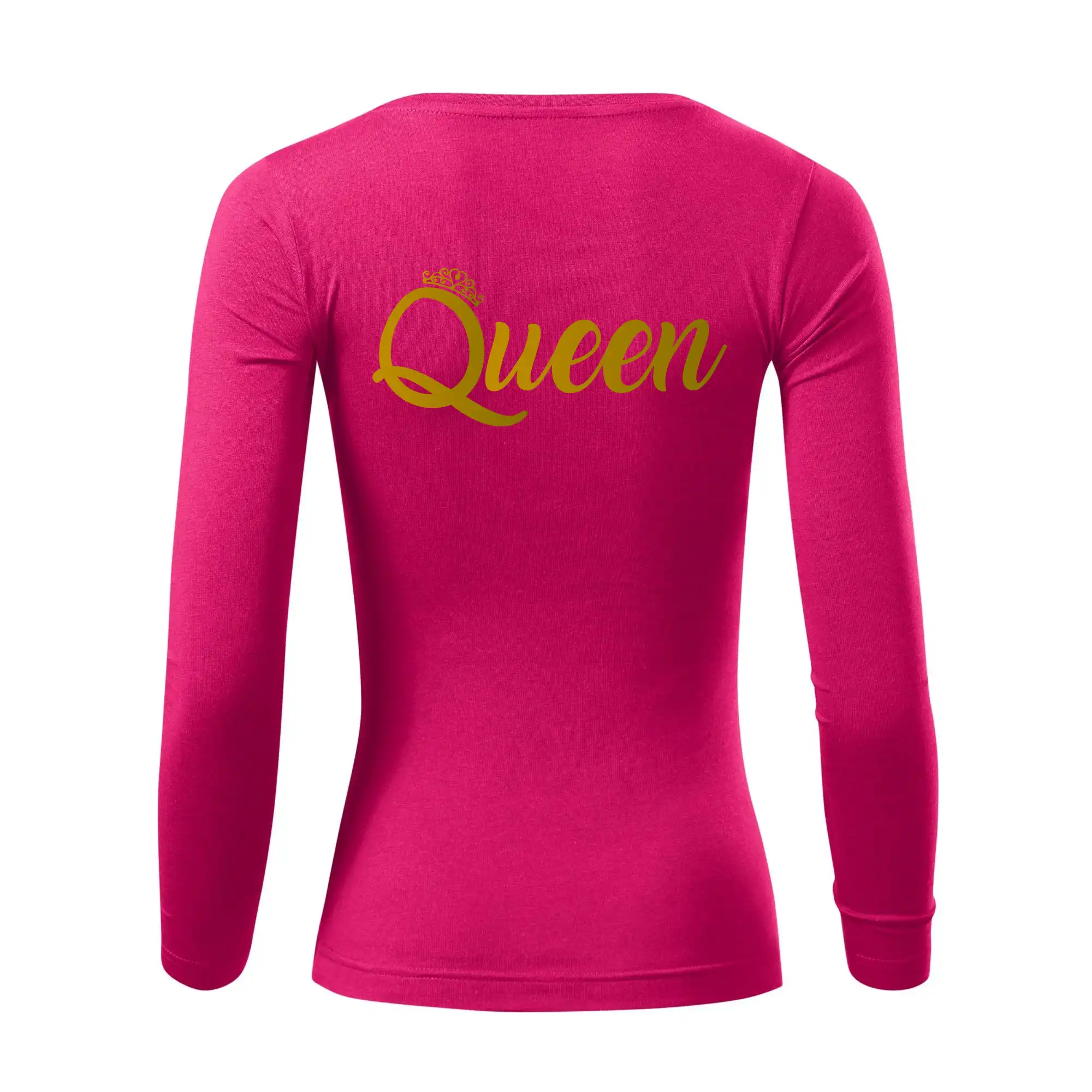 King Queen Rodinná zlatá - Dámske tričko FIT-T LS - zužené