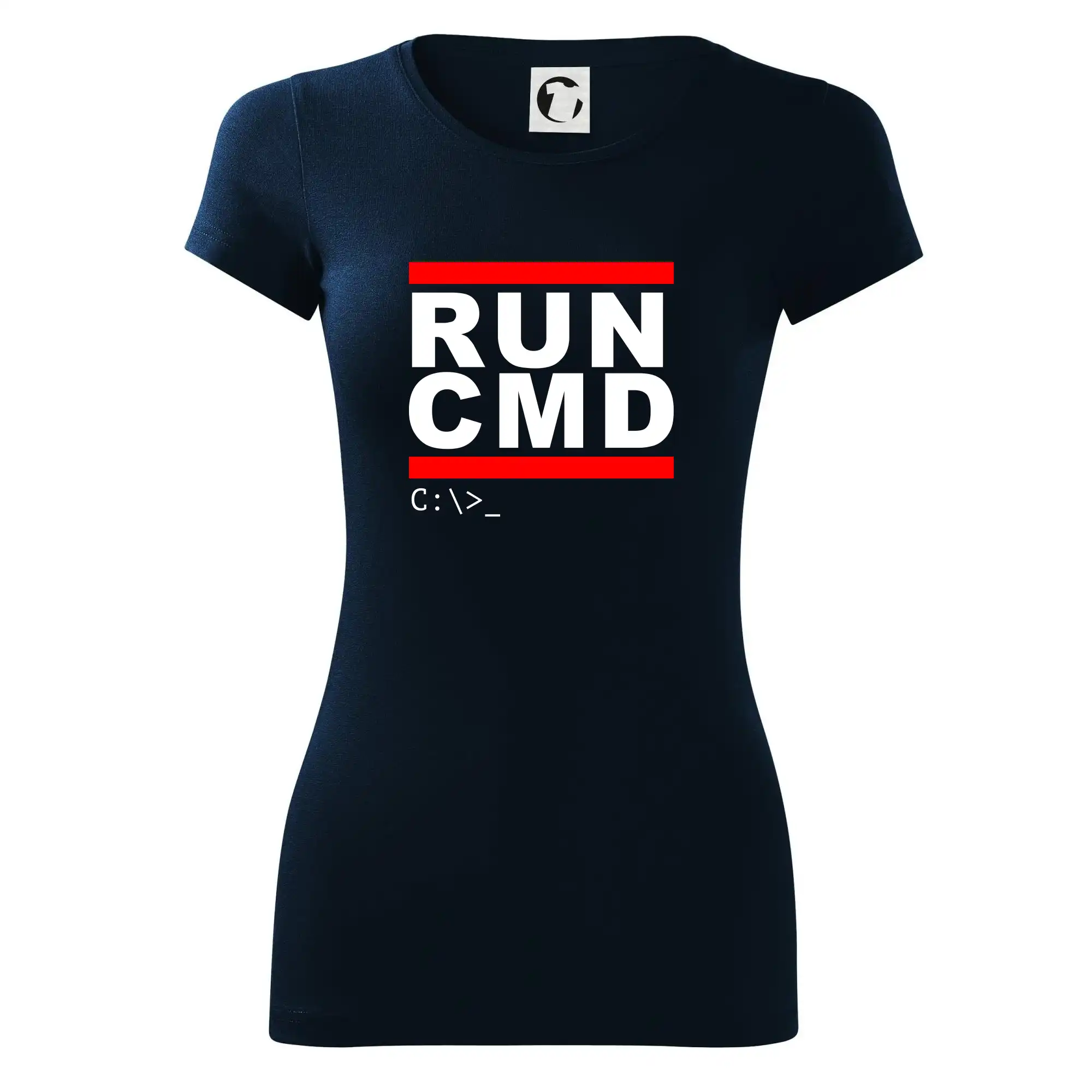 Tričká pre ajťákov - Run CMD - Dámske tričko Glance - Priliehavejší strih
