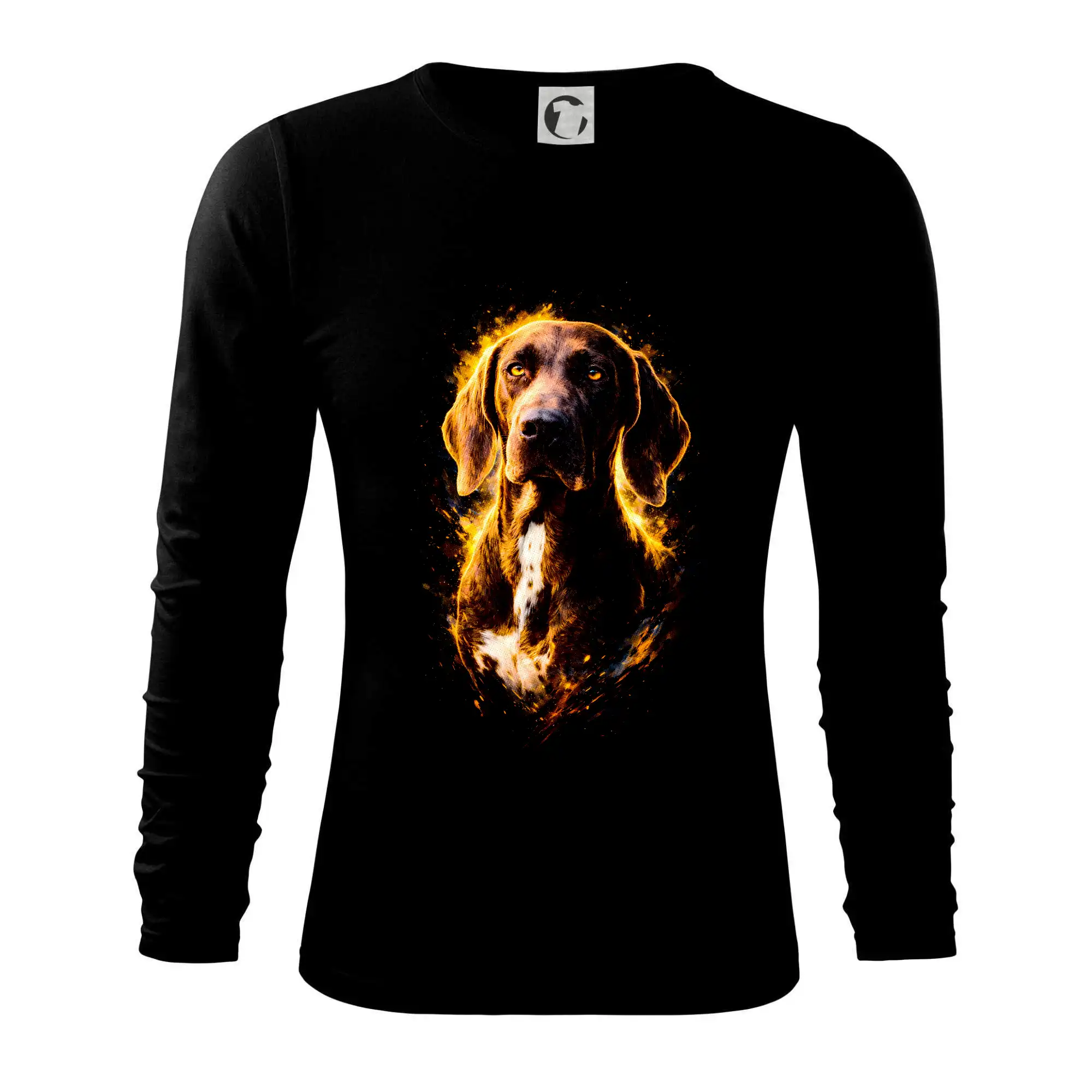 Ostatné psie plemená - Obrázok poltón Nemecký krátkosrstý stavač - Tričko s dlhým rukávom FIT-T long sleeve