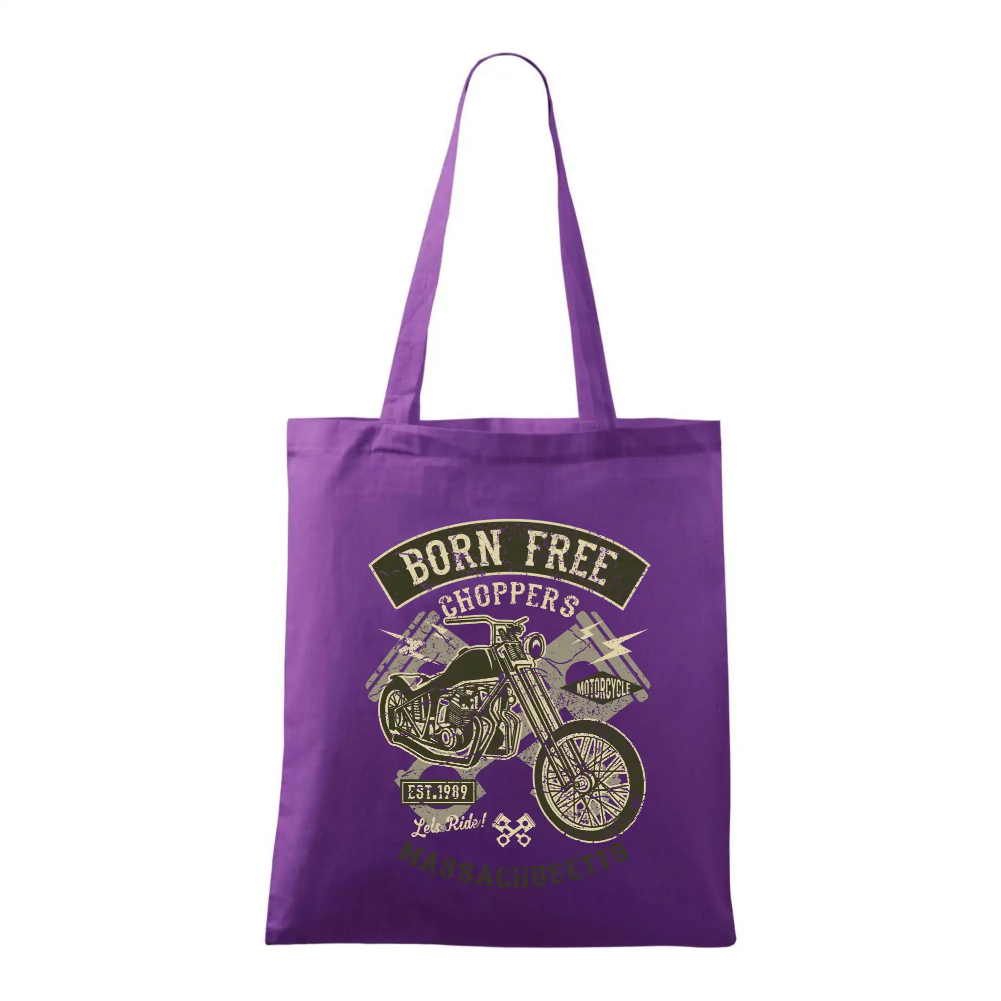 Tričká a mikiny s potlačou motoriek – pre pravých motorkárov - Born Free Choppers - Taška bavlnená