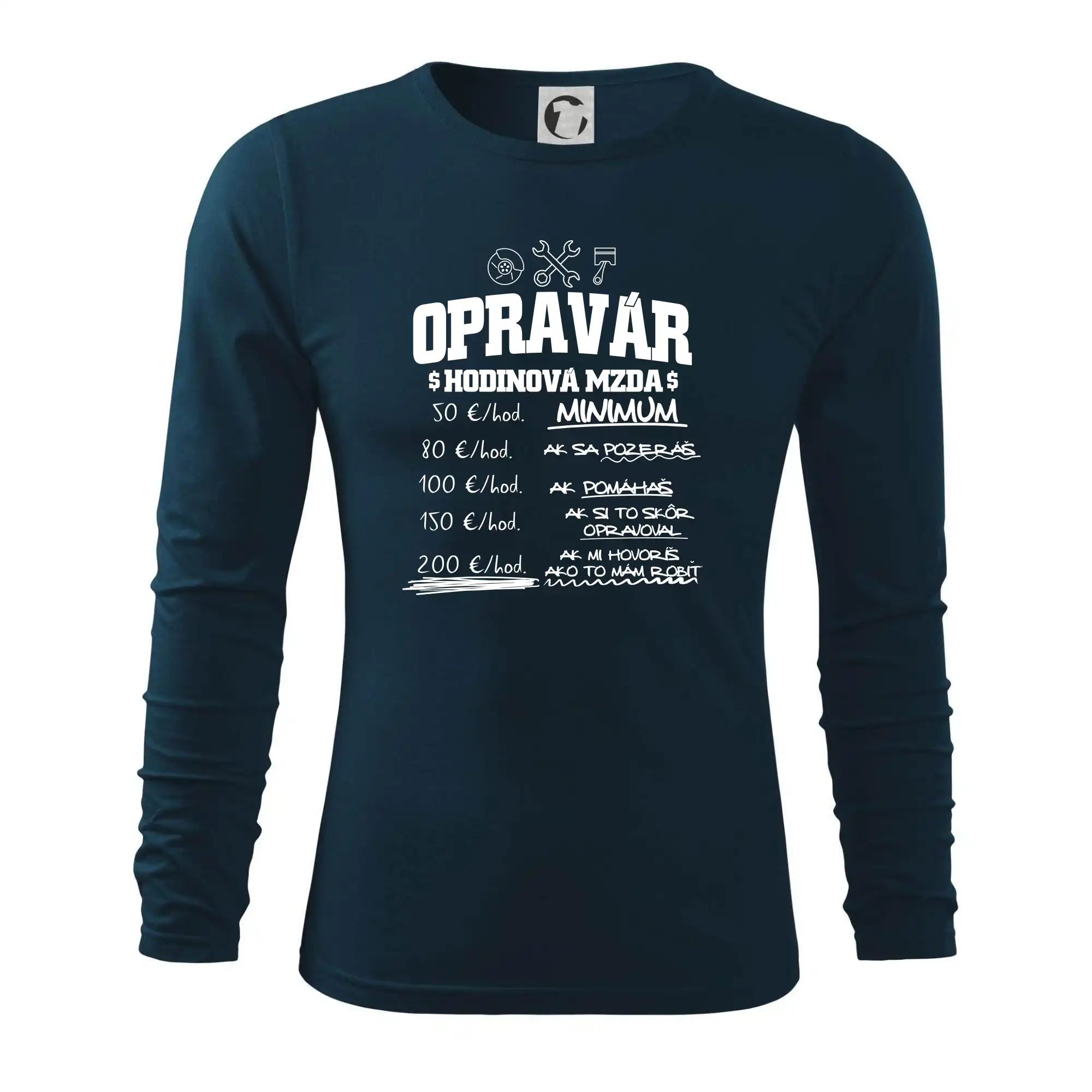 Hodinová mzda - opravár