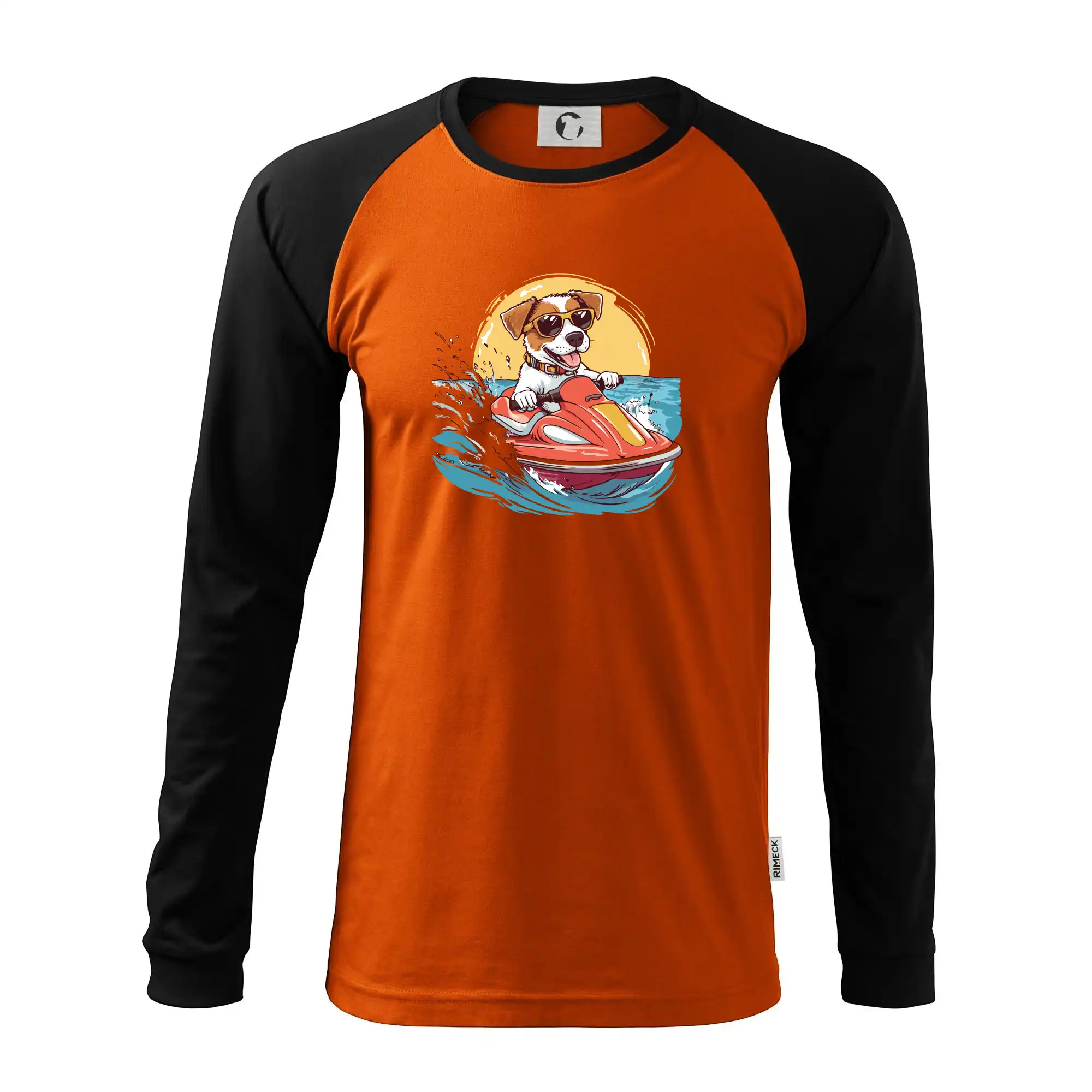 Jack russell teriér na vodním skútru