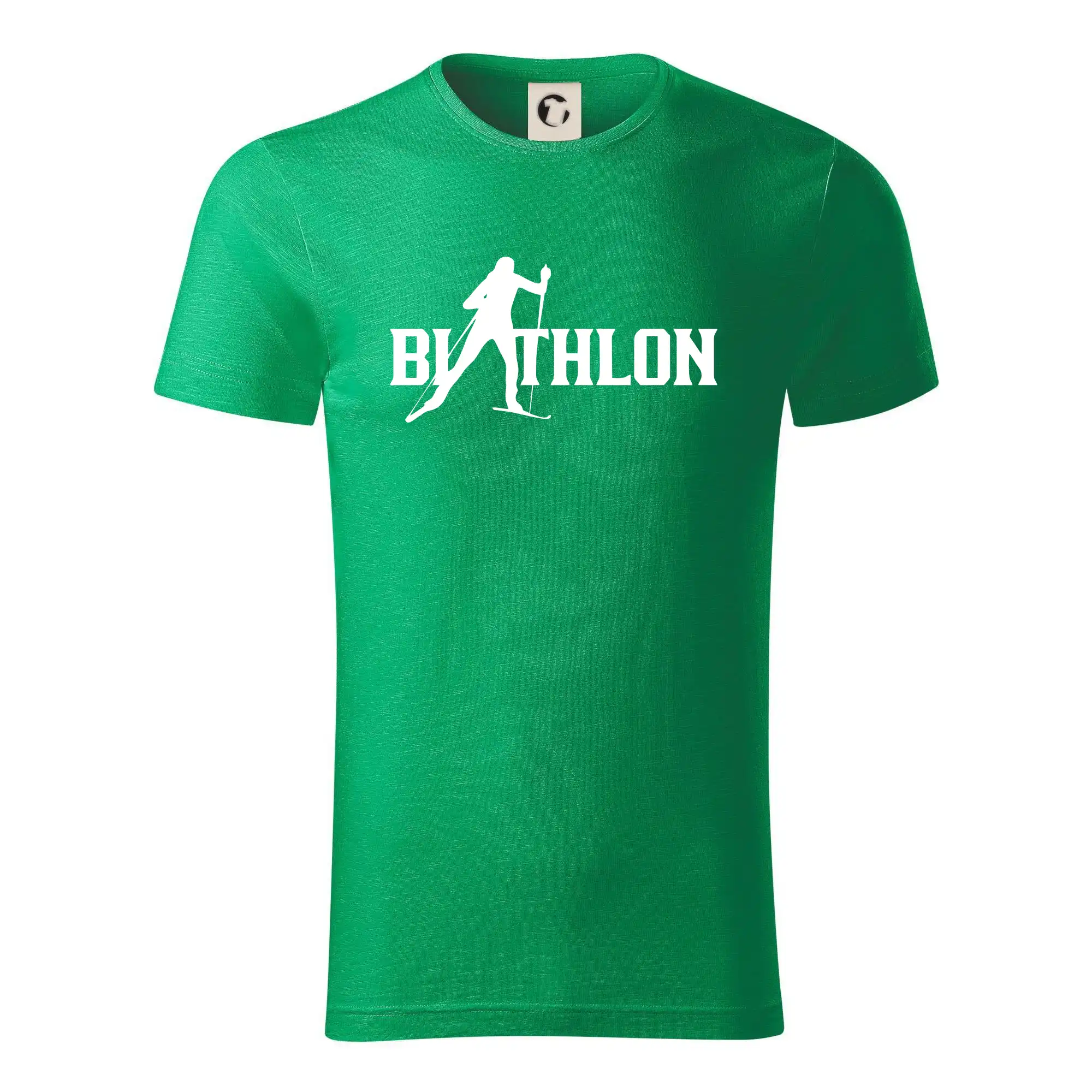Lyže a Snowboard - Biathlon nápis - Tričko z organickej bavlny