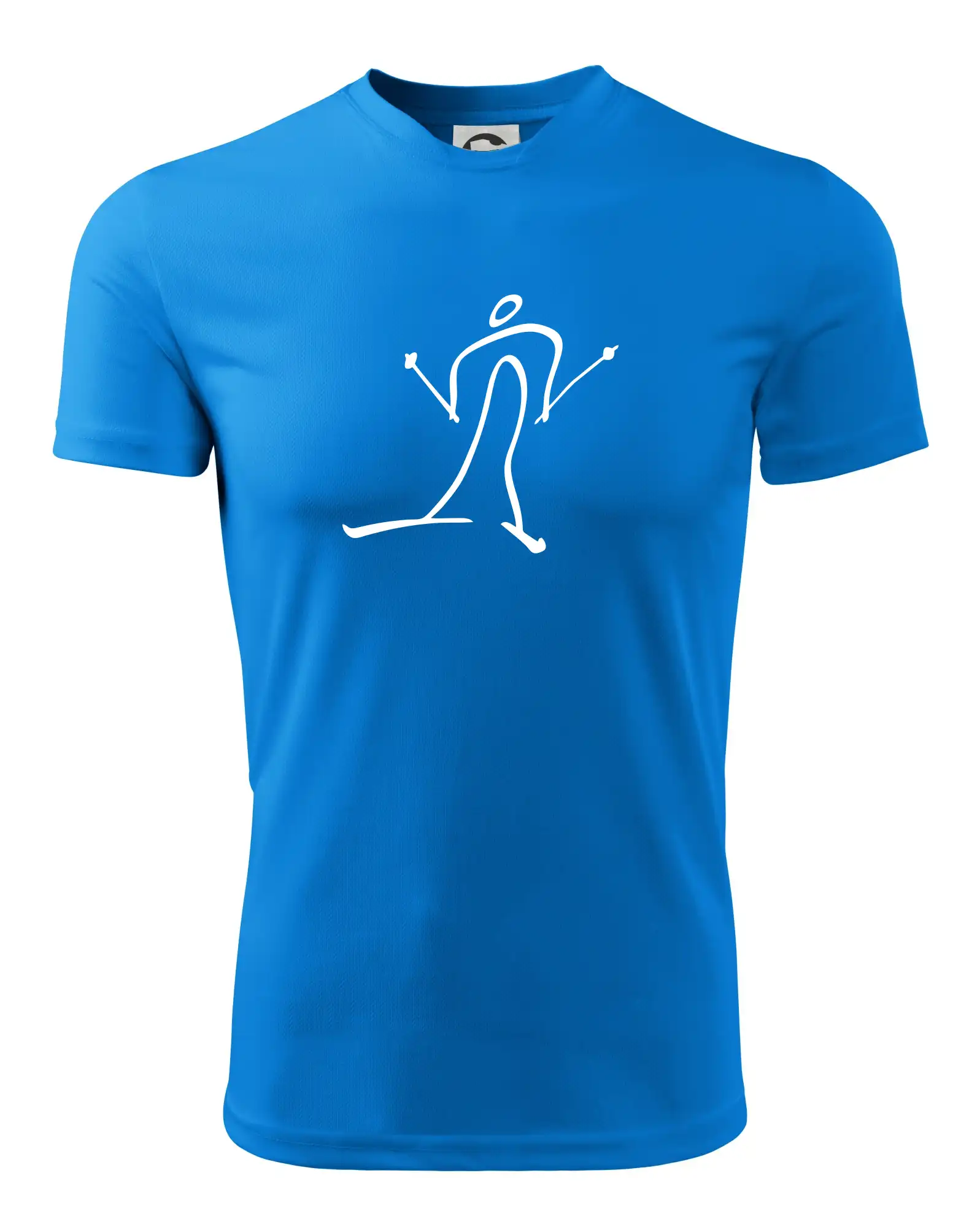 Lyže a Snowboard - Bežkár kreslený - Pánske tričko Fantasy športové