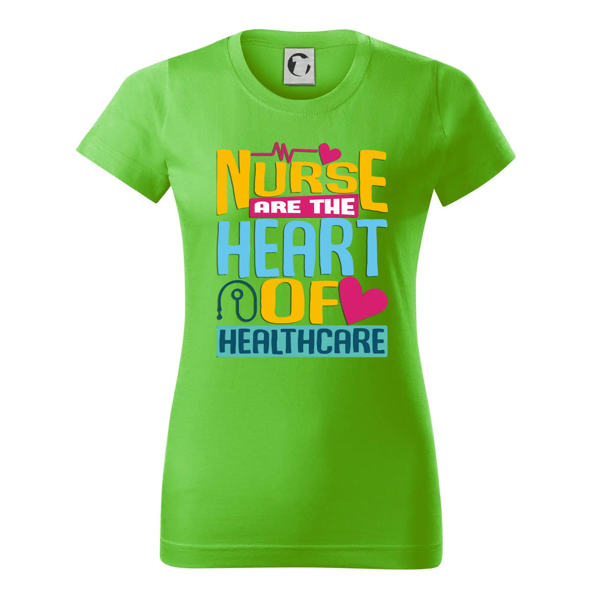 Nurse are the heart of healthcare - Dámske tričko basic - ľahko voľnejšie a dlhšie