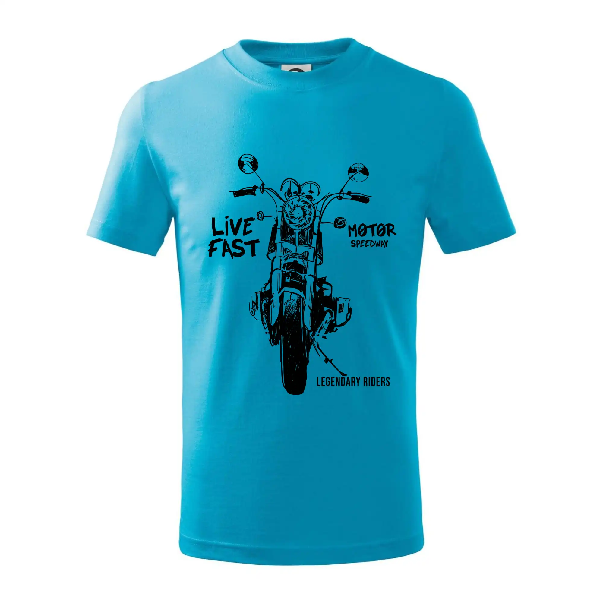 Tričká pre motorkárov¨ - Motorka kresba live fast - Tričko detské bavlnené