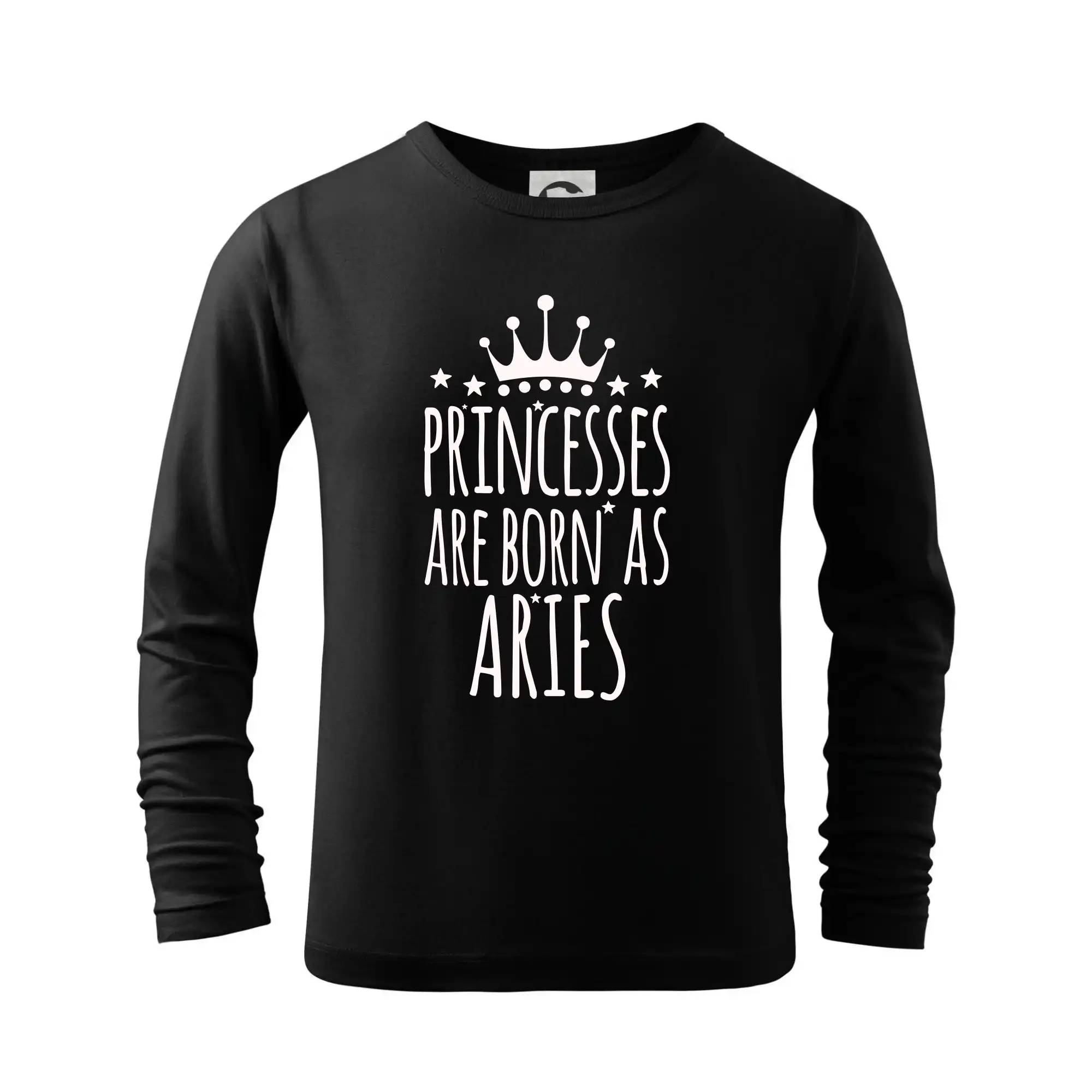 Tričká baran - Princesses are born as Aries - Baran - Tričko detské Long Sleeve