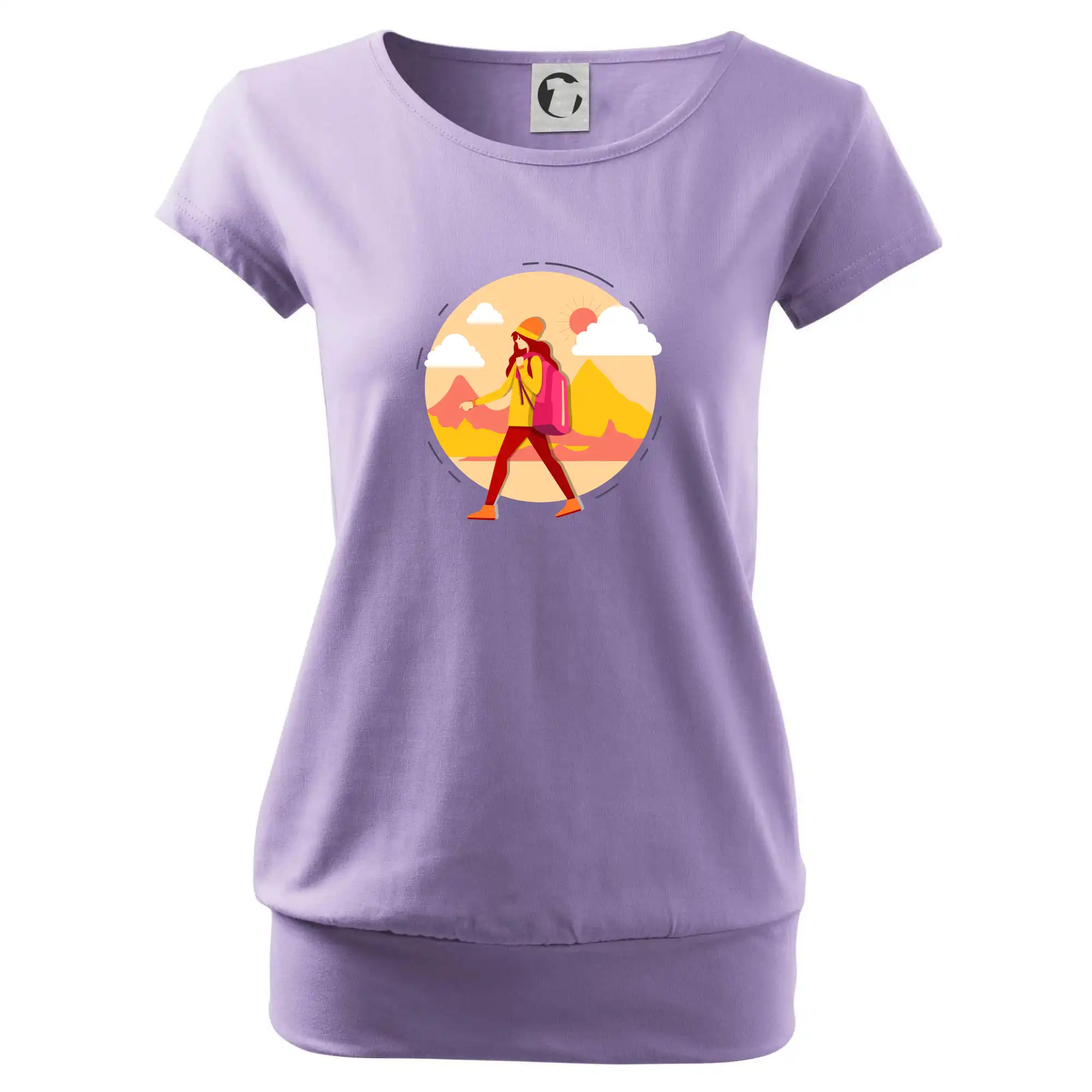 Trička pre cestovateľov - Farebný párový motív na hory - Voľné tričko city