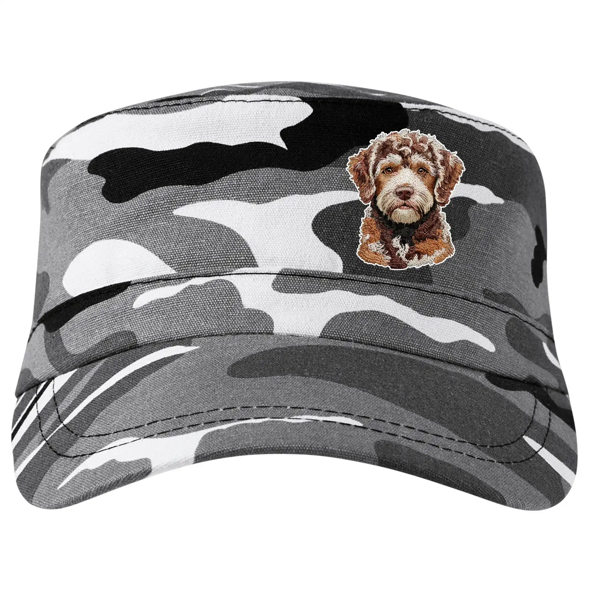 Ostatné psie plemená - Lagotto romagnolo vyšívaná hlava na prsníku - Šiltovka CAMO