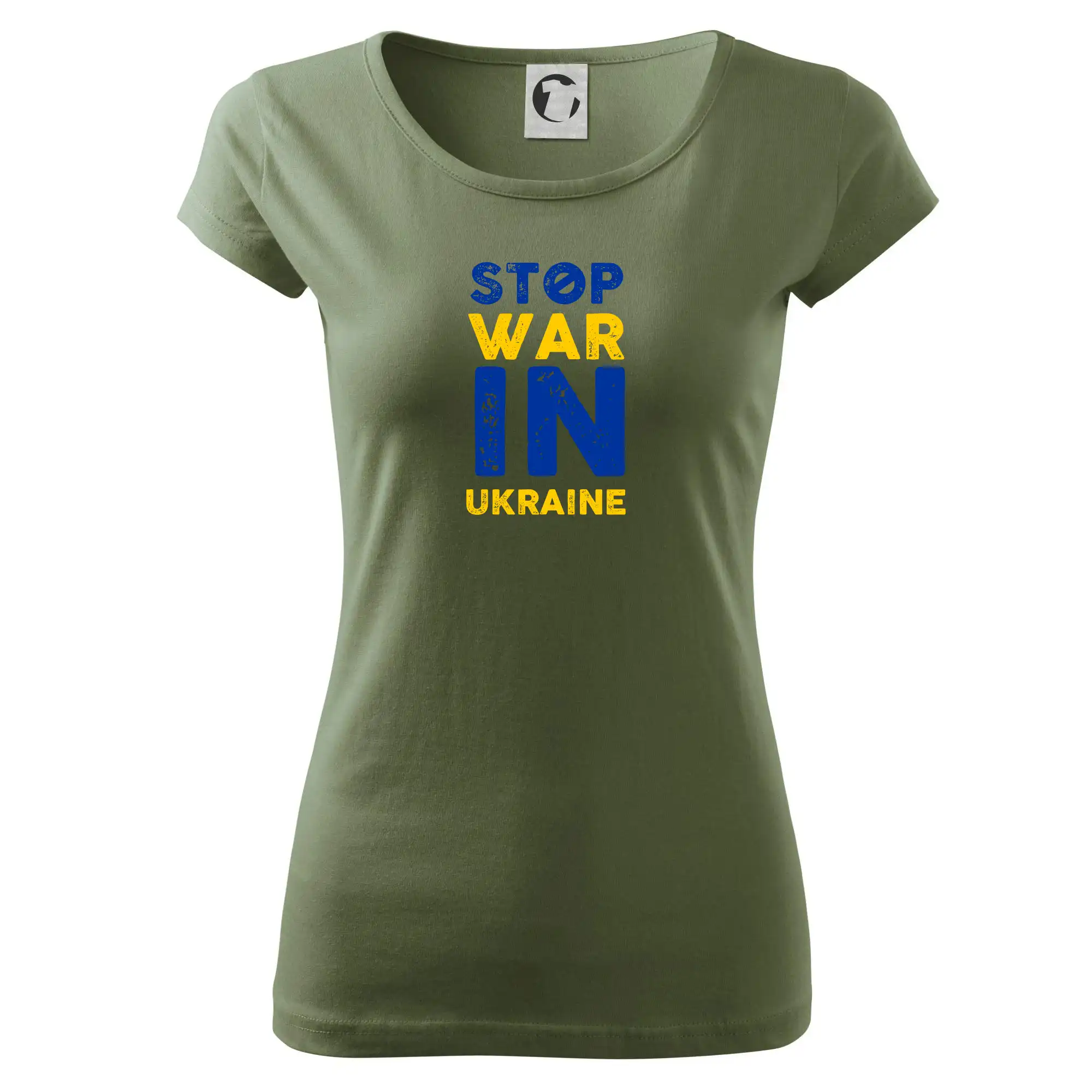 Barevný nápis Stop war in ukraine