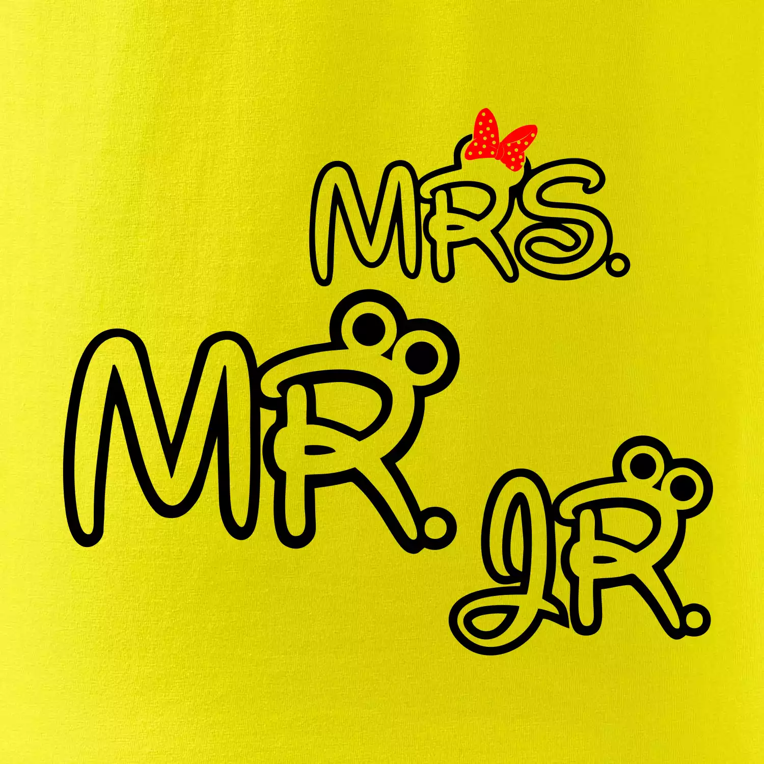 Mr, Mrs a Jr rodinná trička