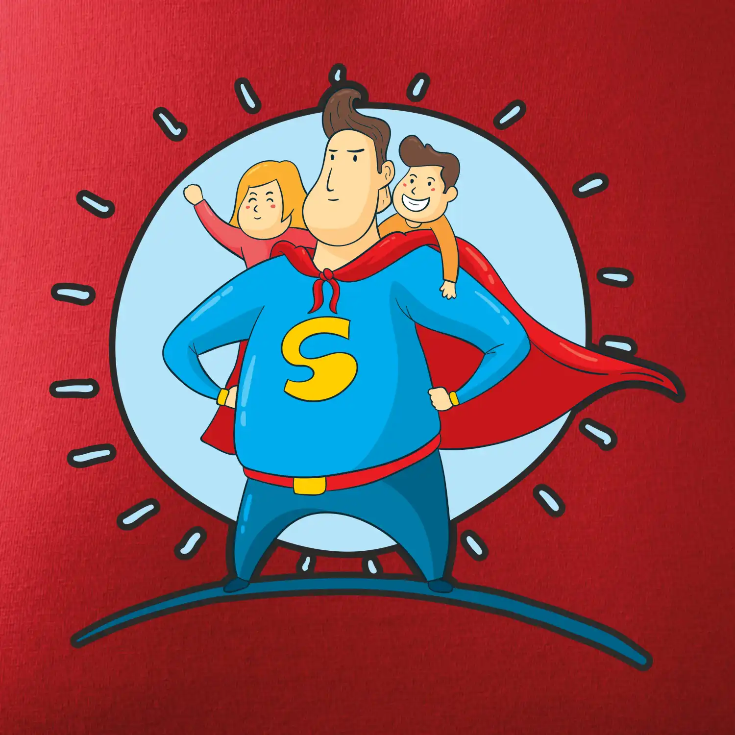 Táta superman - holka a kluk