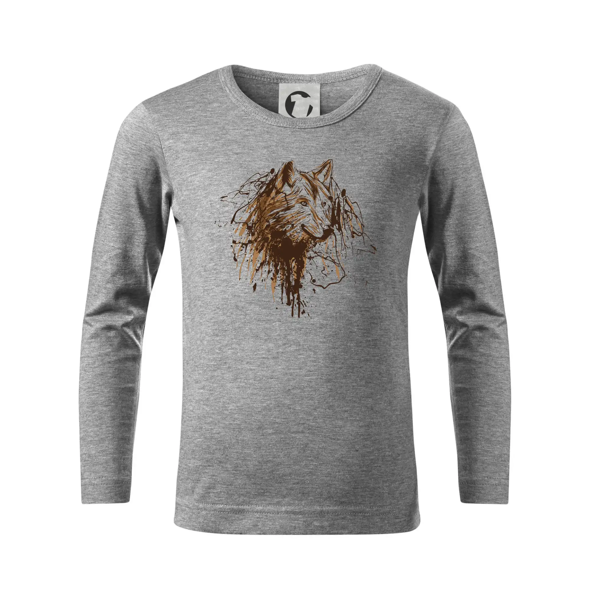 Tričká s vlkom - Vlk machuľa - Tričko detské Long Sleeve