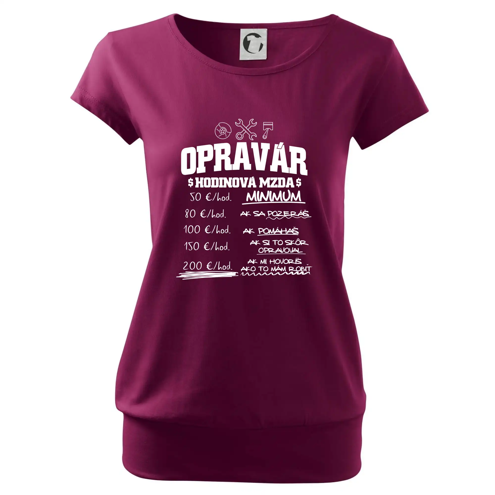 Hodinová mzda - opravár