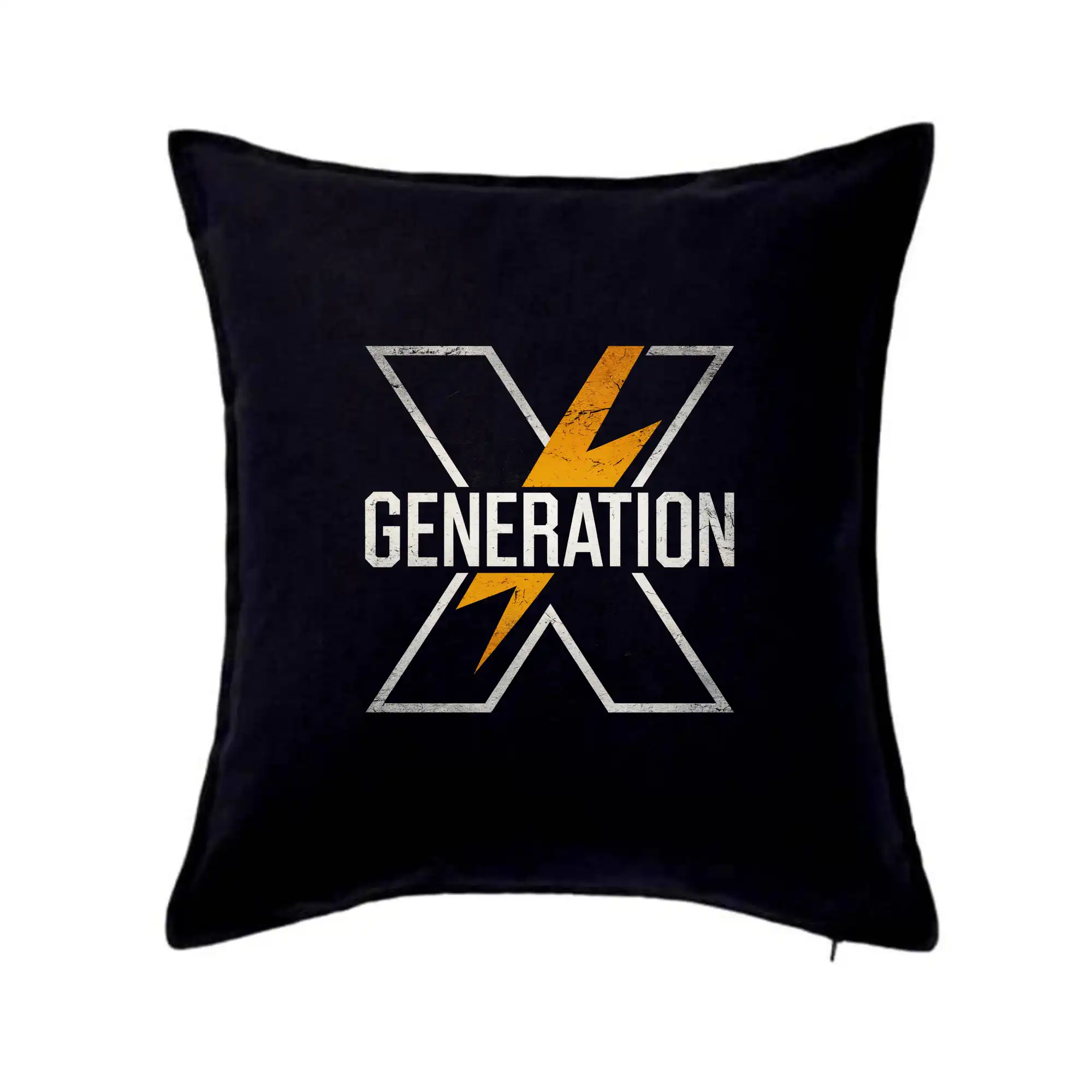 Tričká s motívmi ktoré frčia na internete - Generace X (Gen X) - Oranžové X - Vankúš 50x50