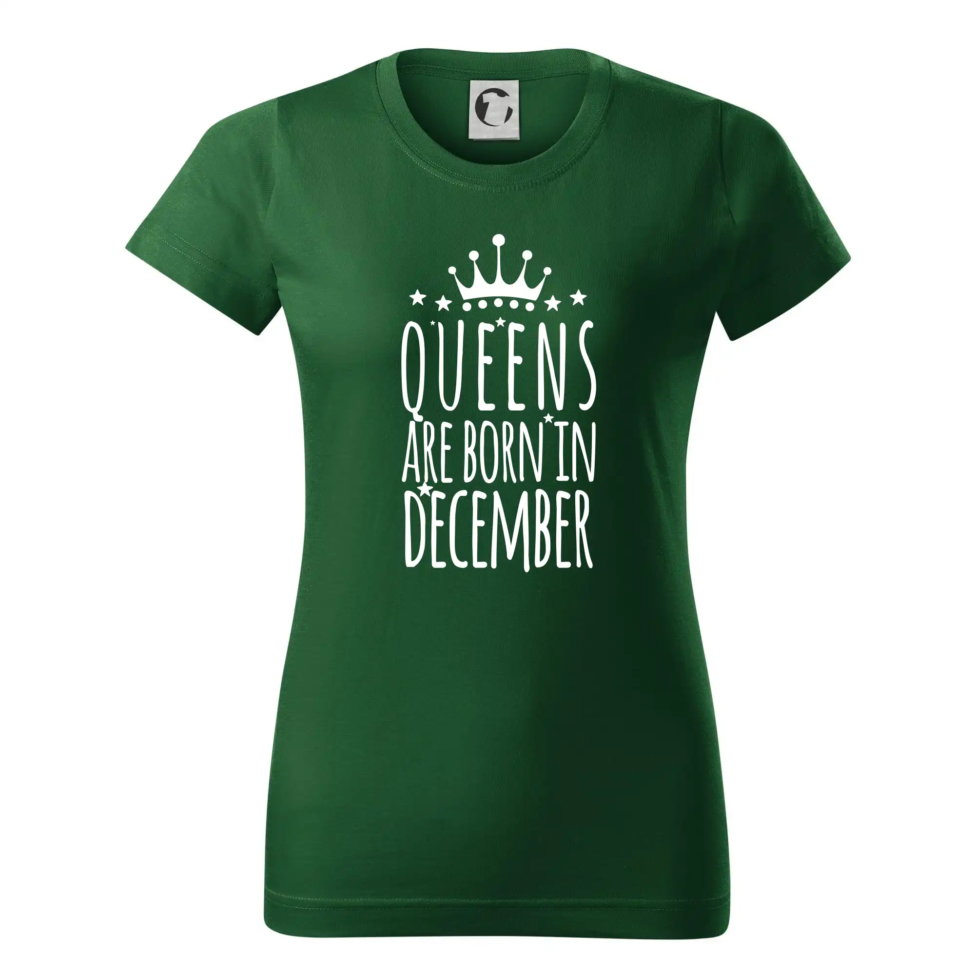 Tričká pre narodených v decembri - Queens are born in December - Dámske tričko basic - ľahko voľnejšie a dlhšie