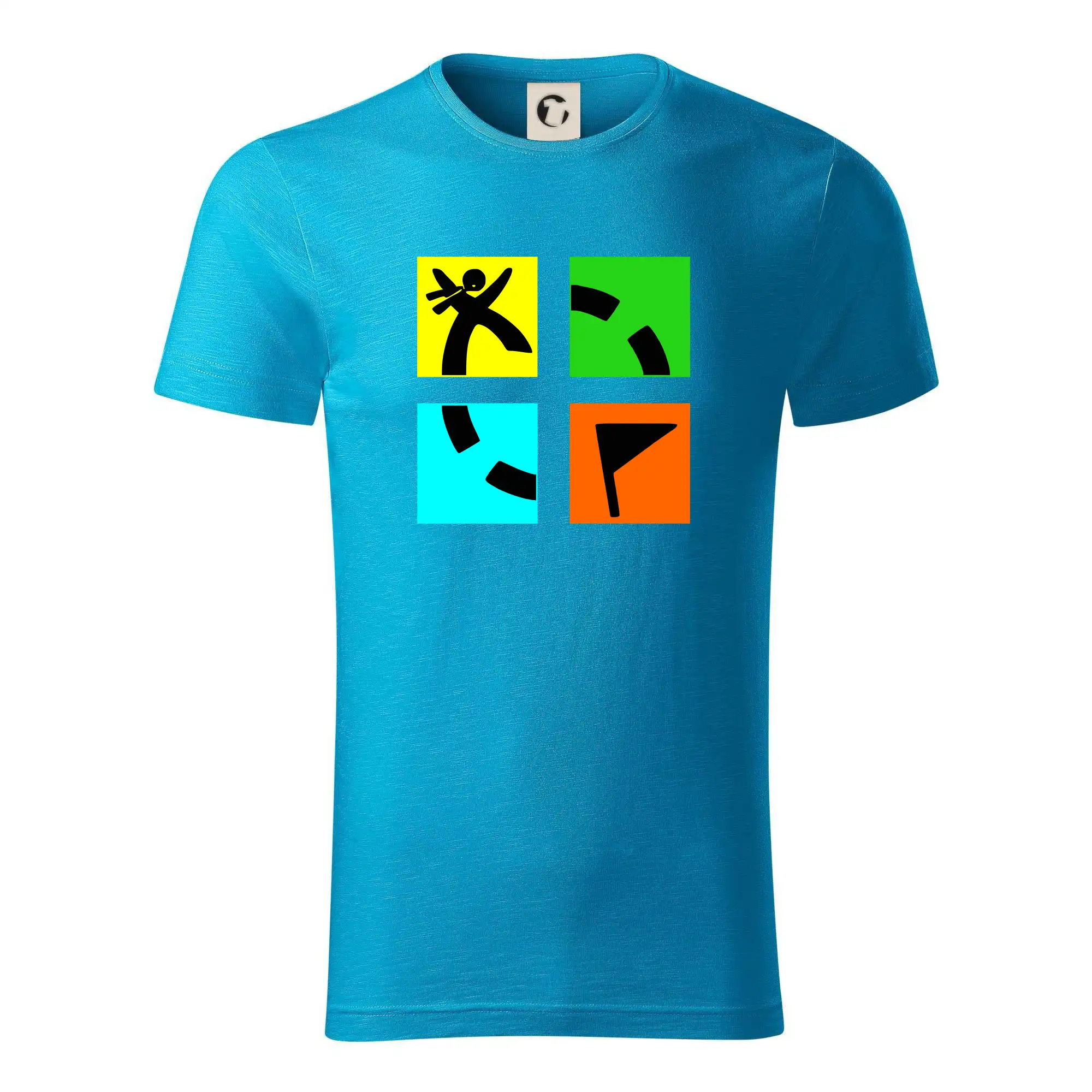 Tričká na geocaching - Geocaching logo farebné - Tričko z organickej bavlny