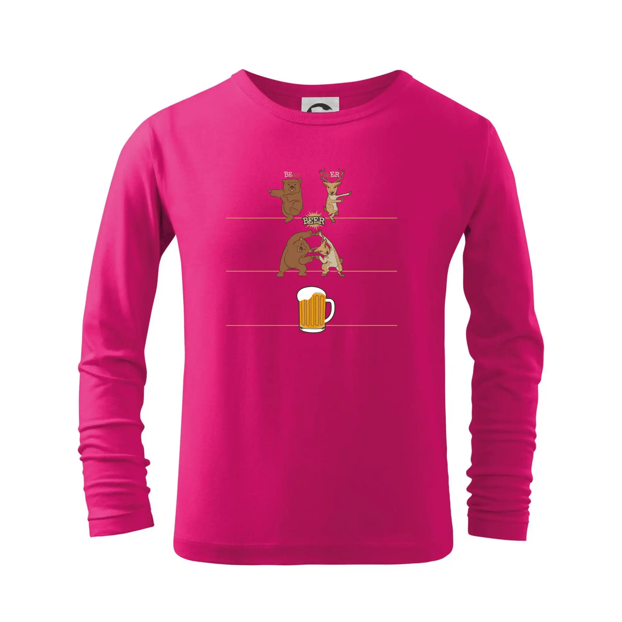 Vtipná tričká pre pivárov - Beer - BEar - deER - Tričko detské Long Sleeve