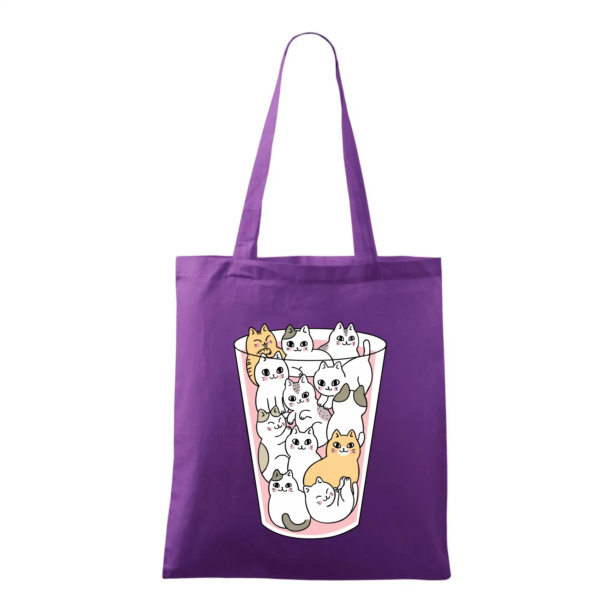 Vtipná tričká s mačkou - Mačky v pohári - Taška bavlnená