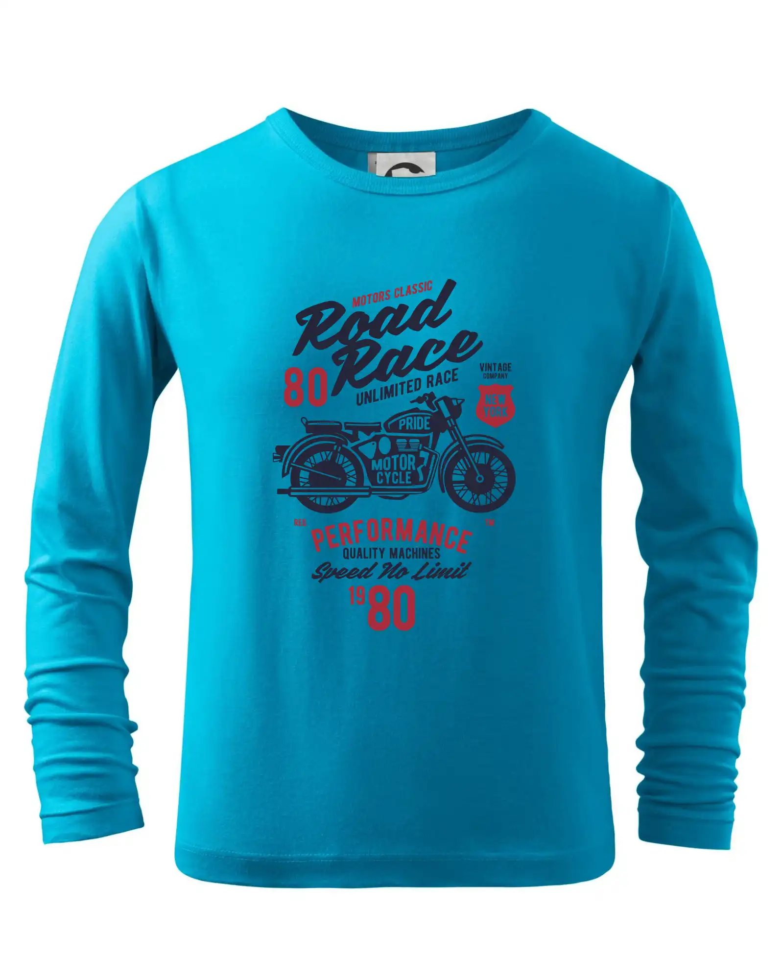Tričká a mikiny s potlačou motoriek – pre pravých motorkárov - Road Race Motorcycle - Tričko detské Long Sleeve