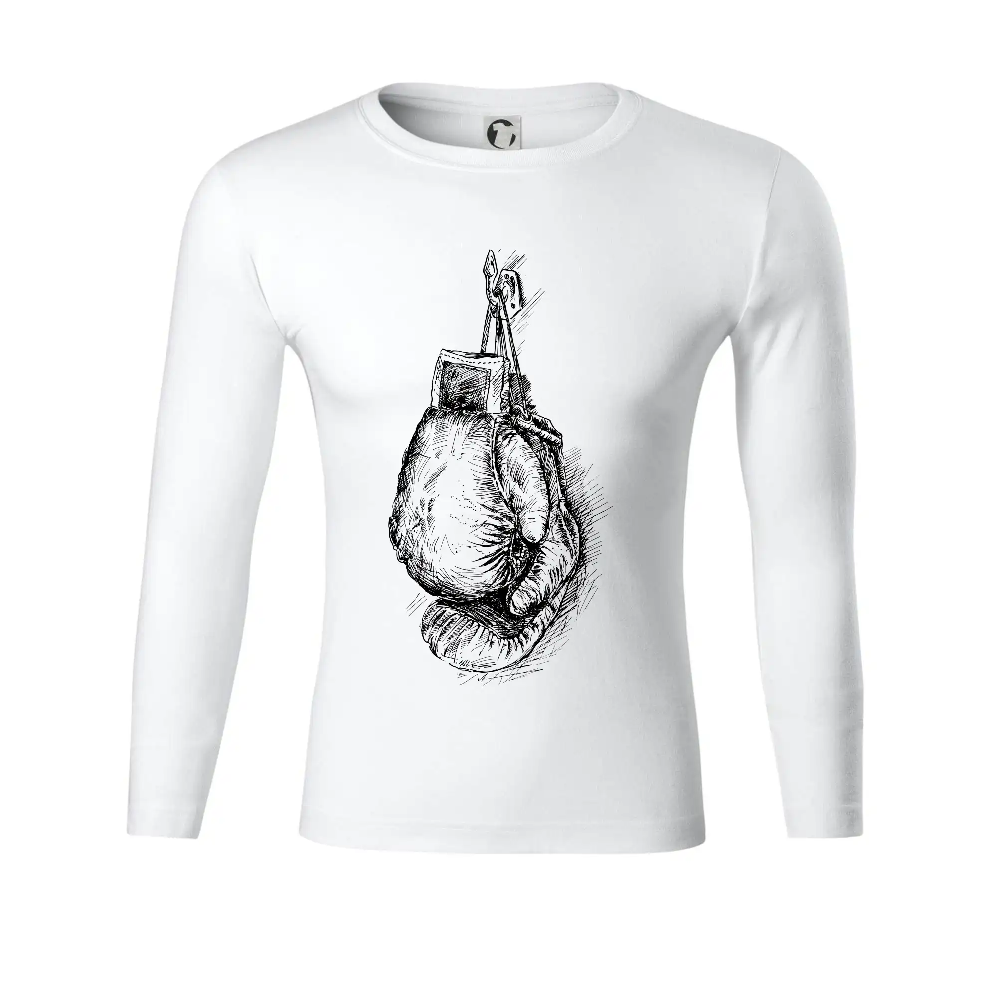 Tričká na box - Boxerské rukavice kreslené na výšku - Tričko Progress s dlhým rukávom